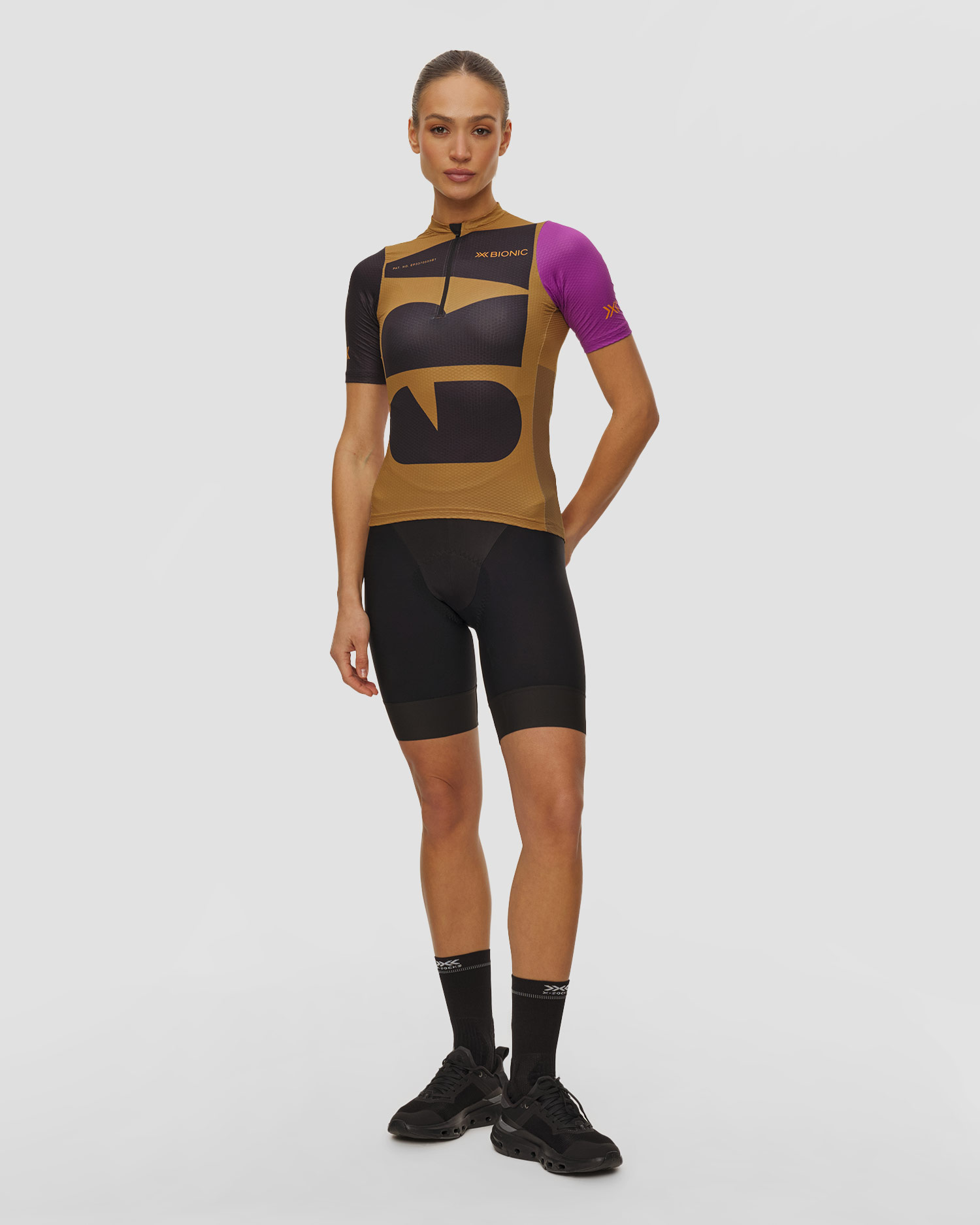 Koszulka gravelowa damska X-Bionic Corefusion Gravel Jersey beżowo-czarna