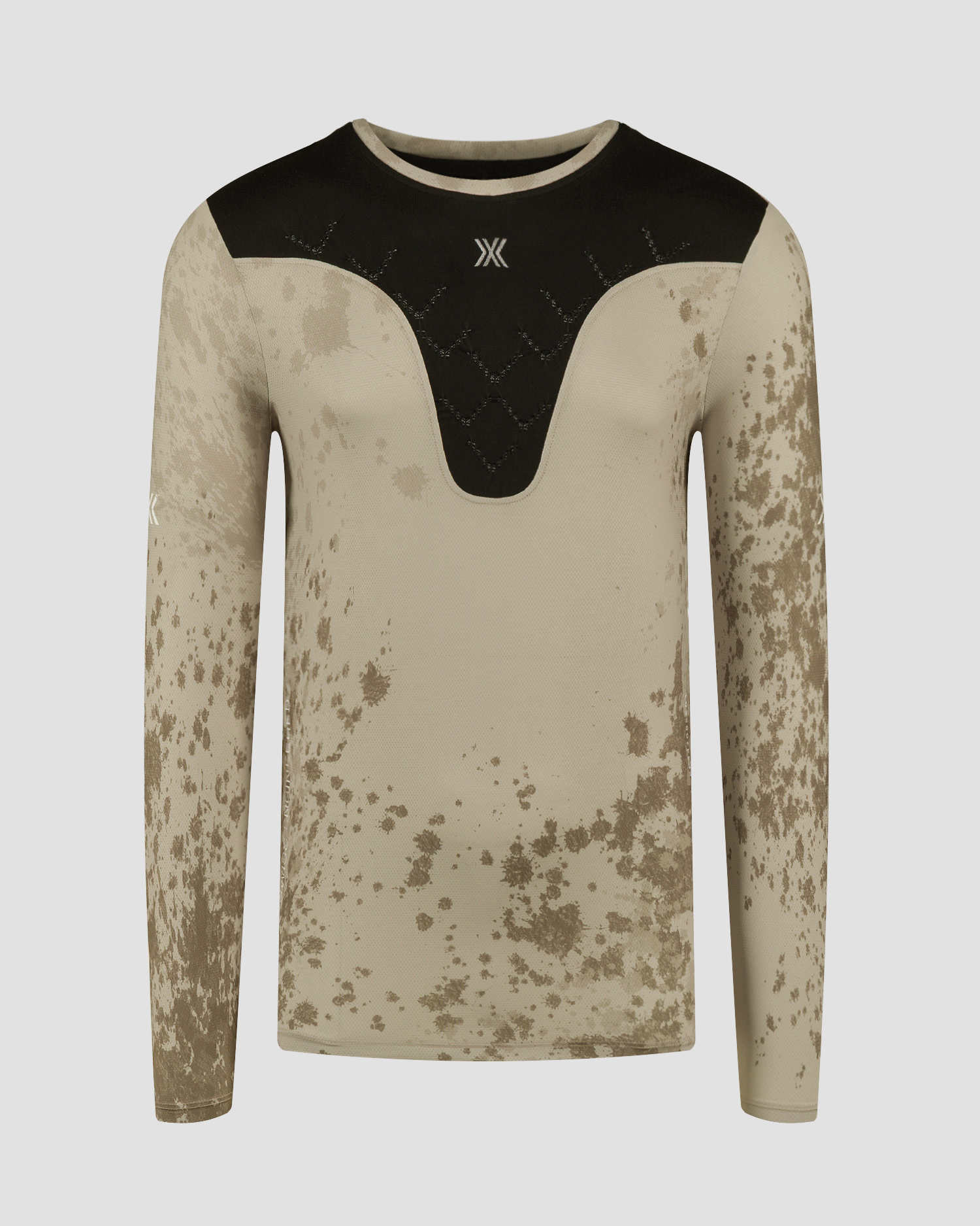 Tricou de alergare cu mânecă lungă pentru bărbați X-Bionic Corefusion Run Shirt LS bej-negru