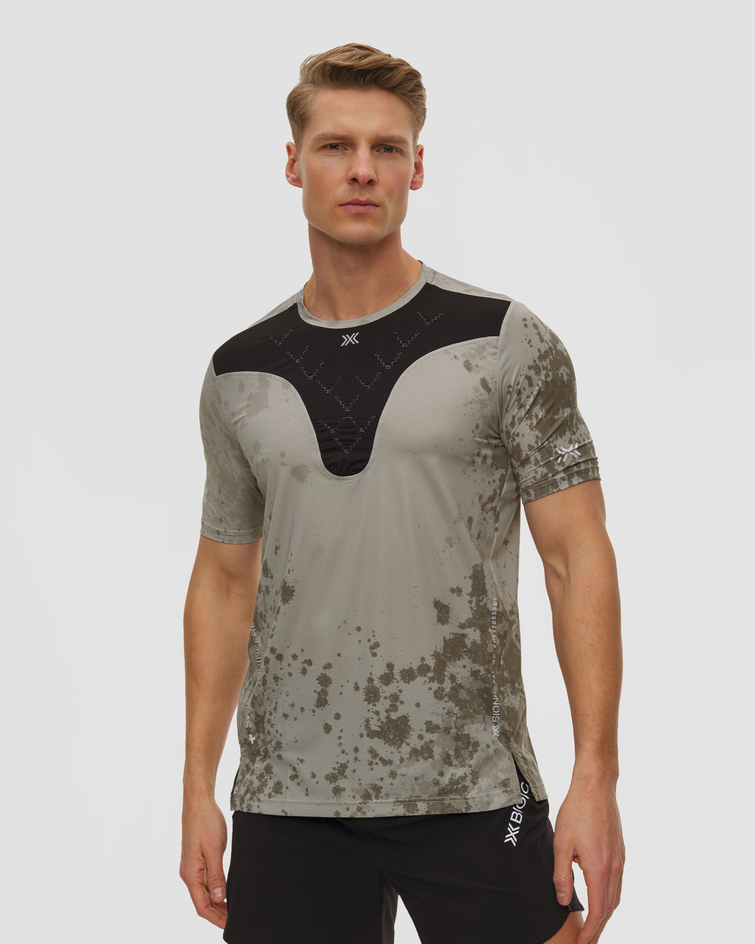 Maglietta da corsa da uomo X-Bionic Corefusion Run Shirt SS, Colore/Disegno: Beżowy