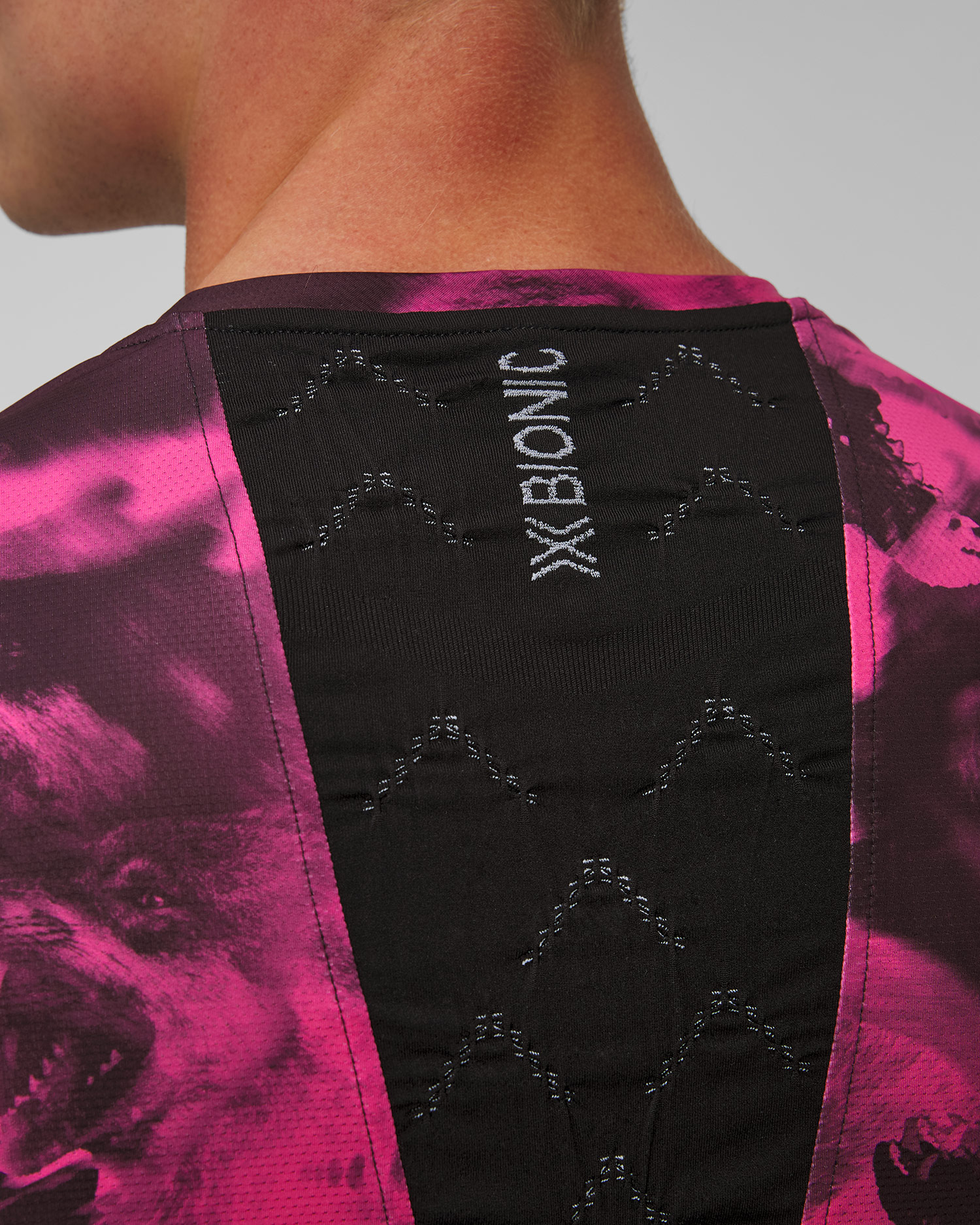 Pánske bežecké tričko X-Bionic Corefusion Run čierno-ružové