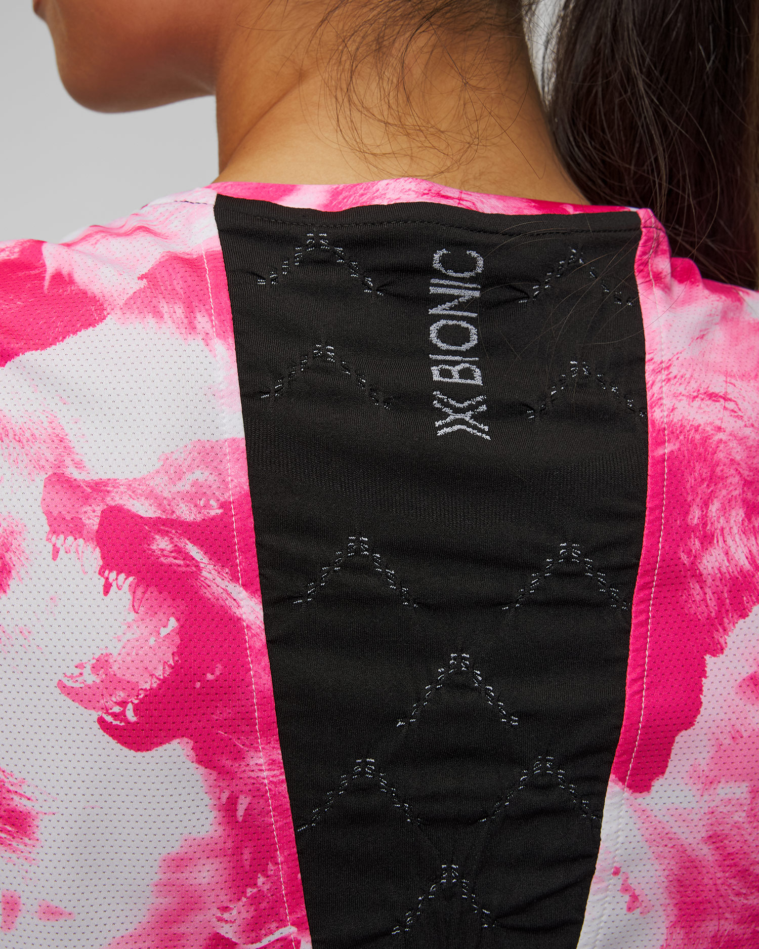 Koszulka biegowa damska X-Bionic Corefusion Run Shirt czarno-różowa