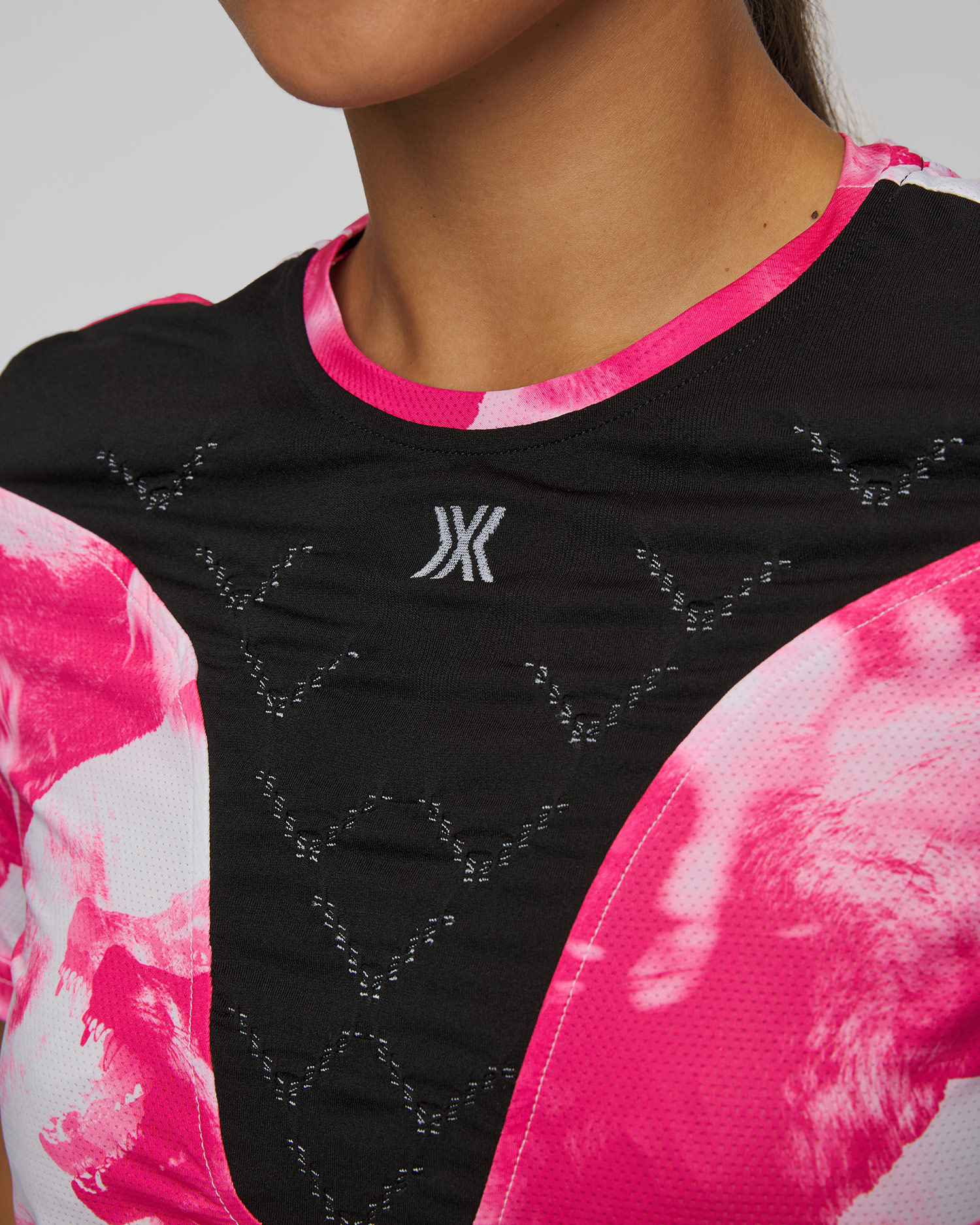 Koszulka biegowa damska X-Bionic Corefusion Run Shirt czarno-różowa