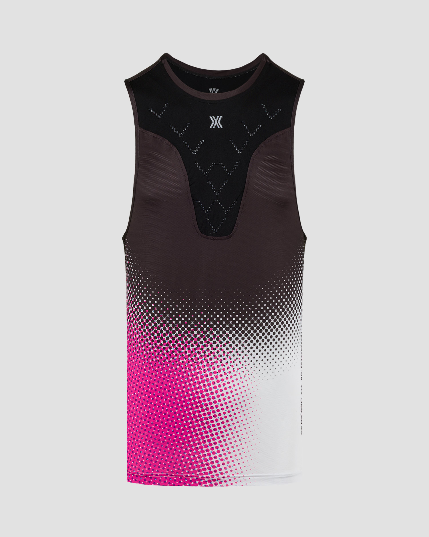 Singlet biegowy unisex X-Bionic Corefusion Run Tank czarno-różowo-biały