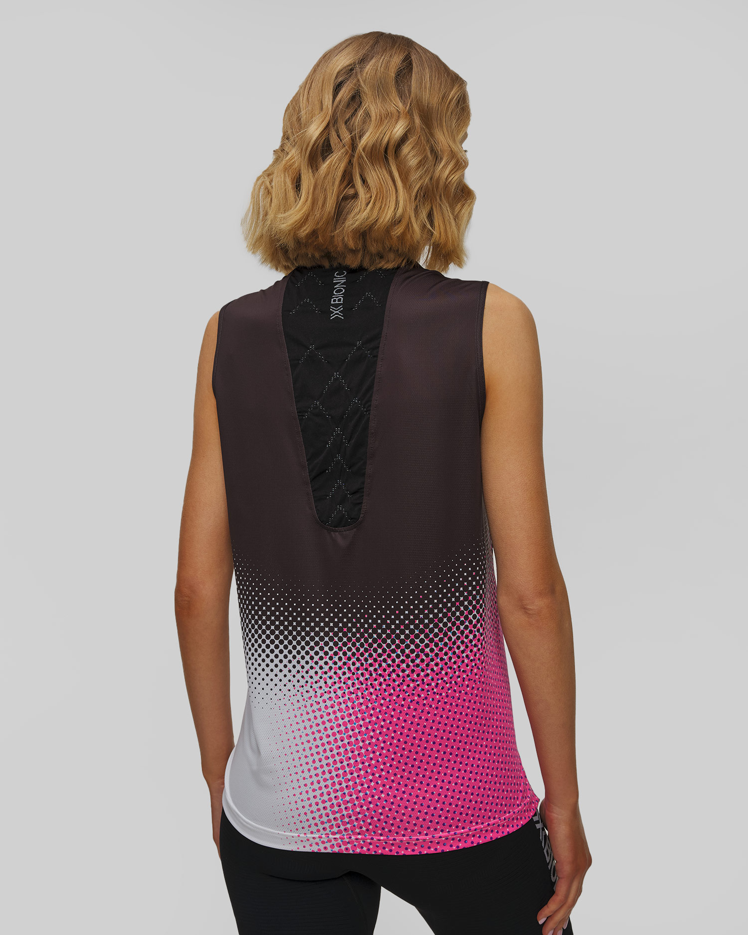 Singlet biegowy unisex X-Bionic Corefusion Run Tank czarno-różowo-biały
