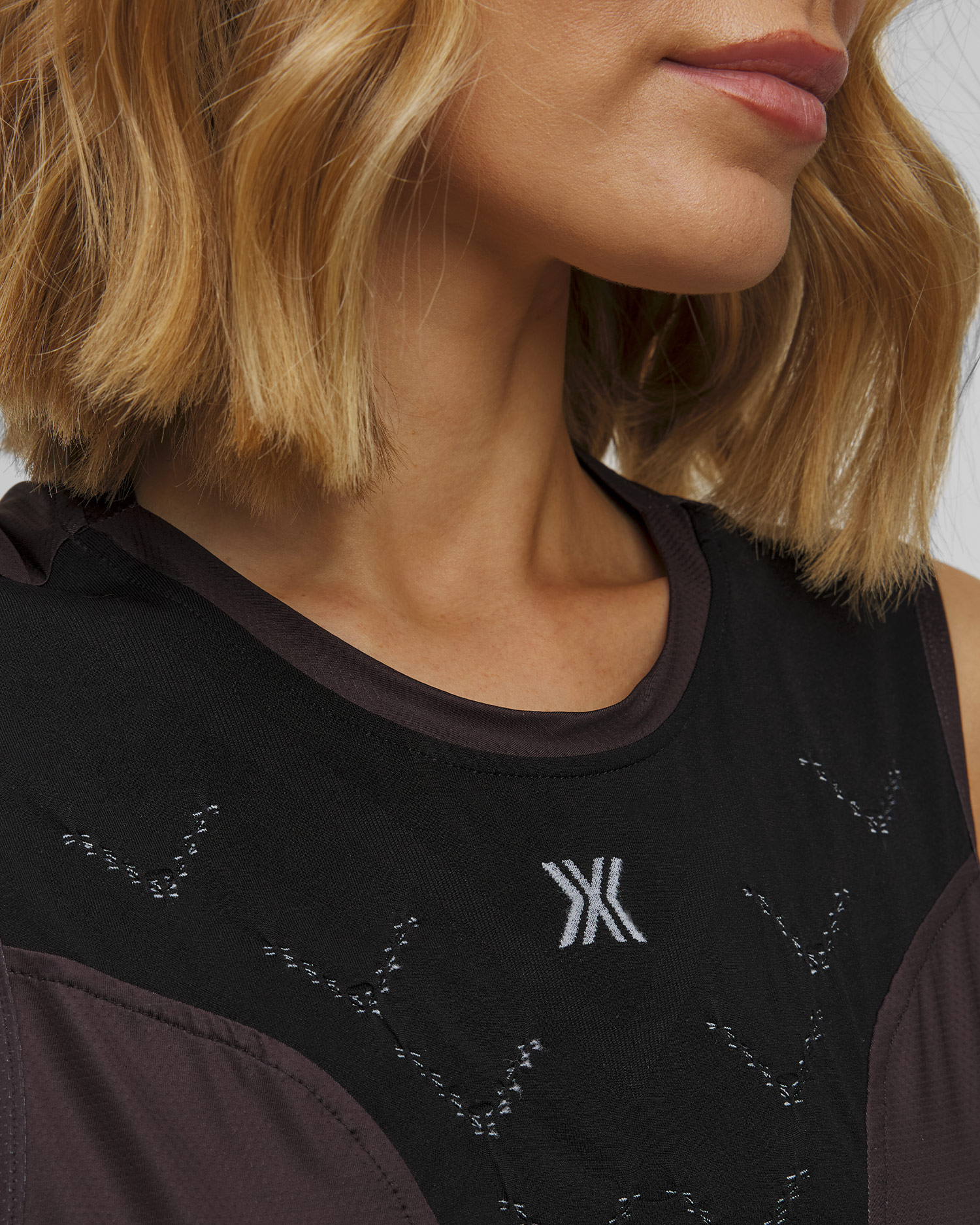 Singlet biegowy unisex X-Bionic Corefusion Run Tank czarno-różowo-biały