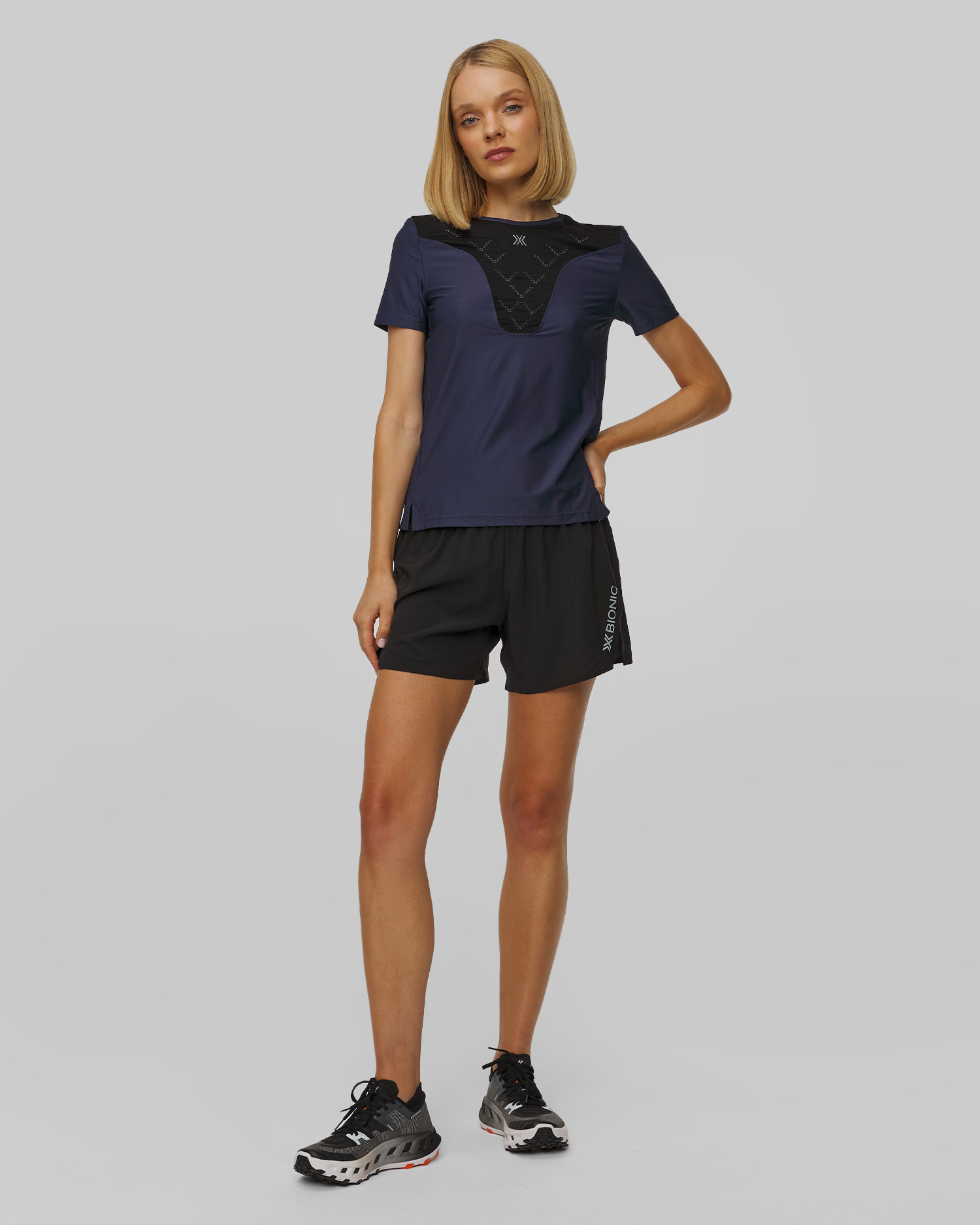 Koszulka biegowa damska X-Bionic Corefusion Run Shirt granatowo-czarna