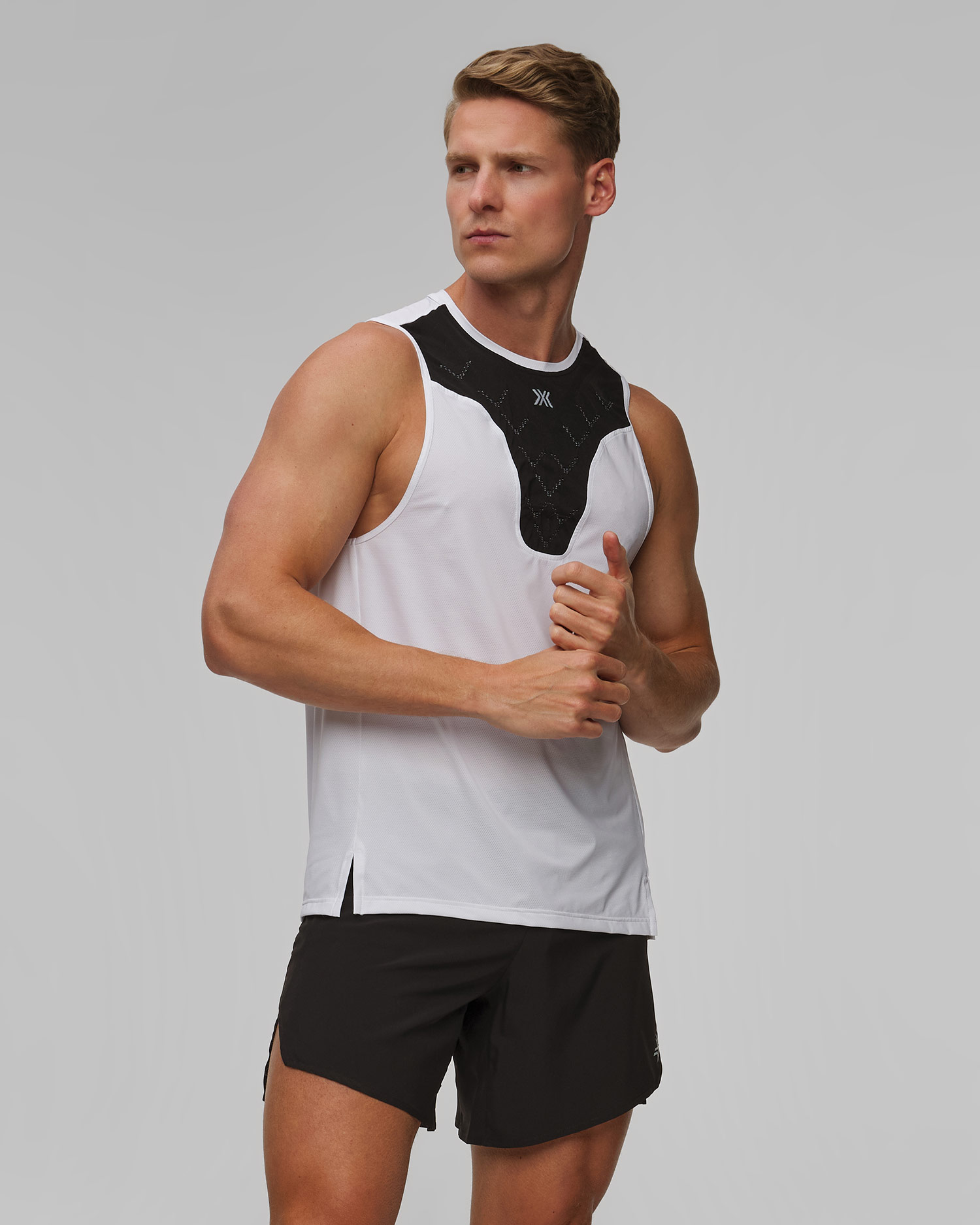 Canottiera da corsa unisex X-Bionic Corefusion Run Tank bianco-nera