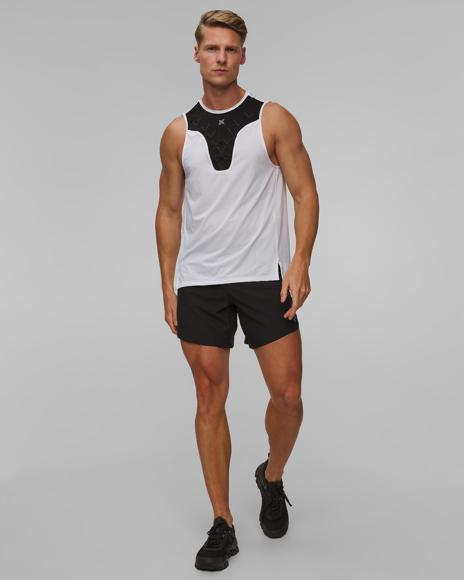 Canottiera da corsa unisex X-Bionic Corefusion Run Tank bianco-nera