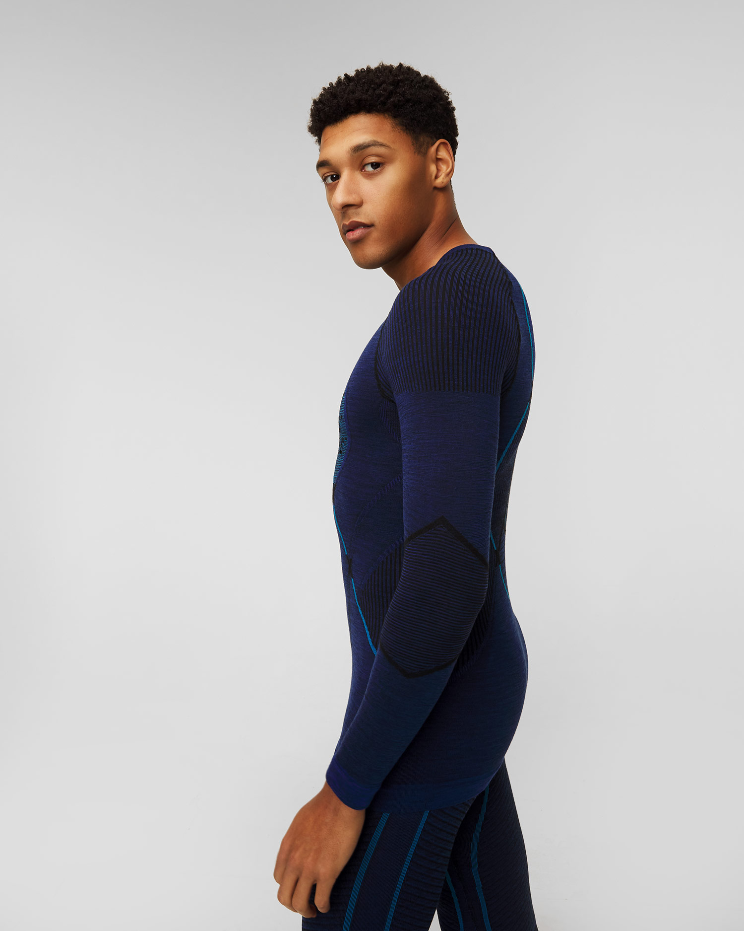 Maglietta a maniche lunghe termoattiva blu scuro da uomo X-Bionic Merino