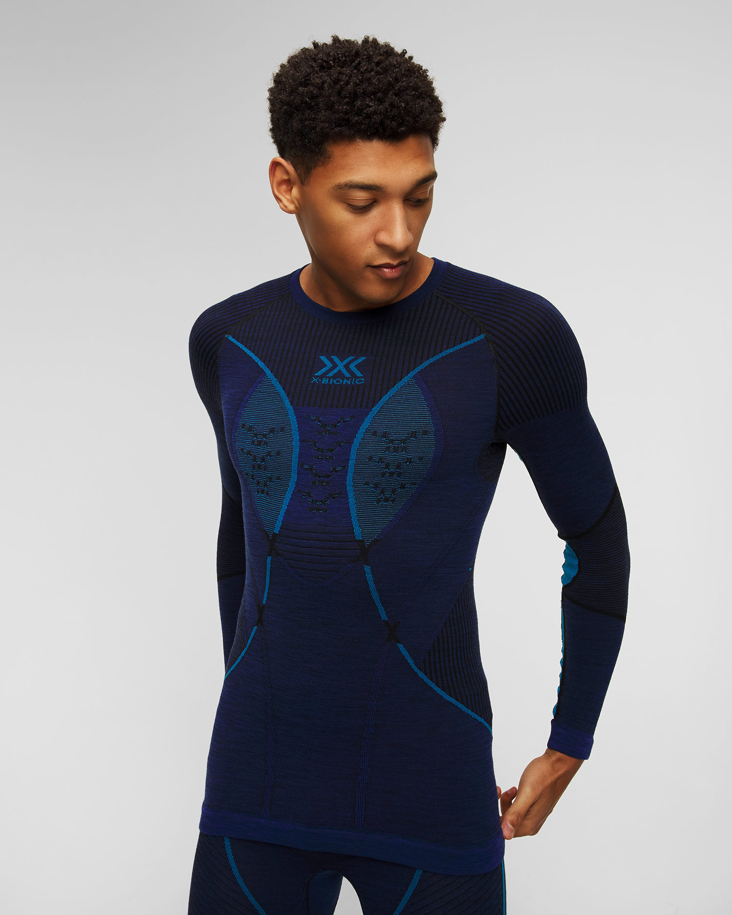 Longsleeve termic X-Bionic Merino - albastru marin
