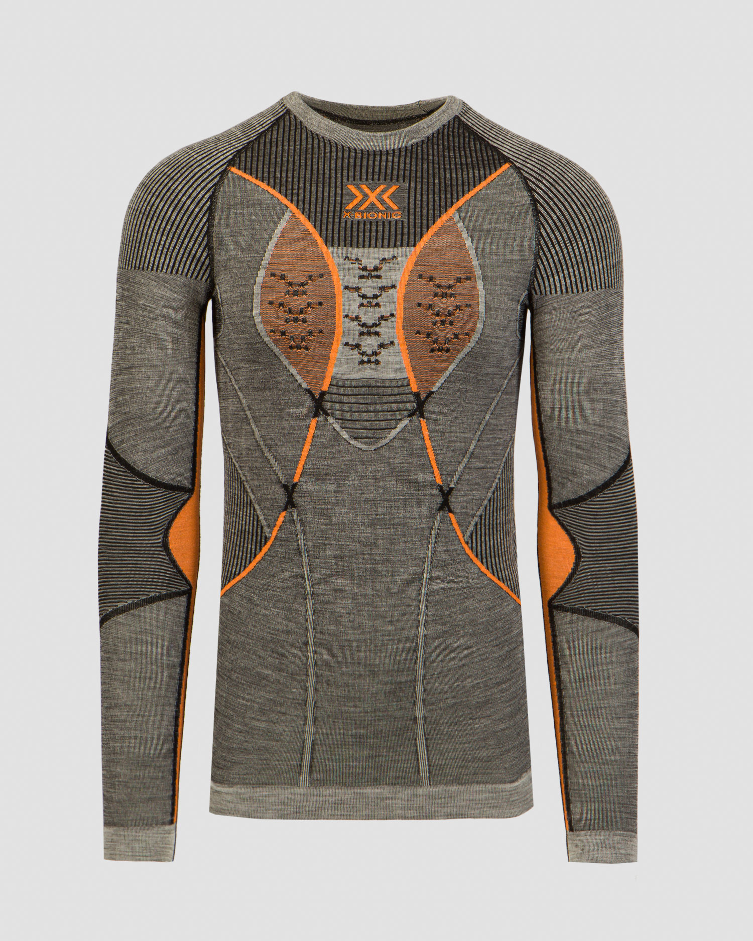 Maglietta a maniche lunghe termoattiva grigia da uomo X-Bionic Merino