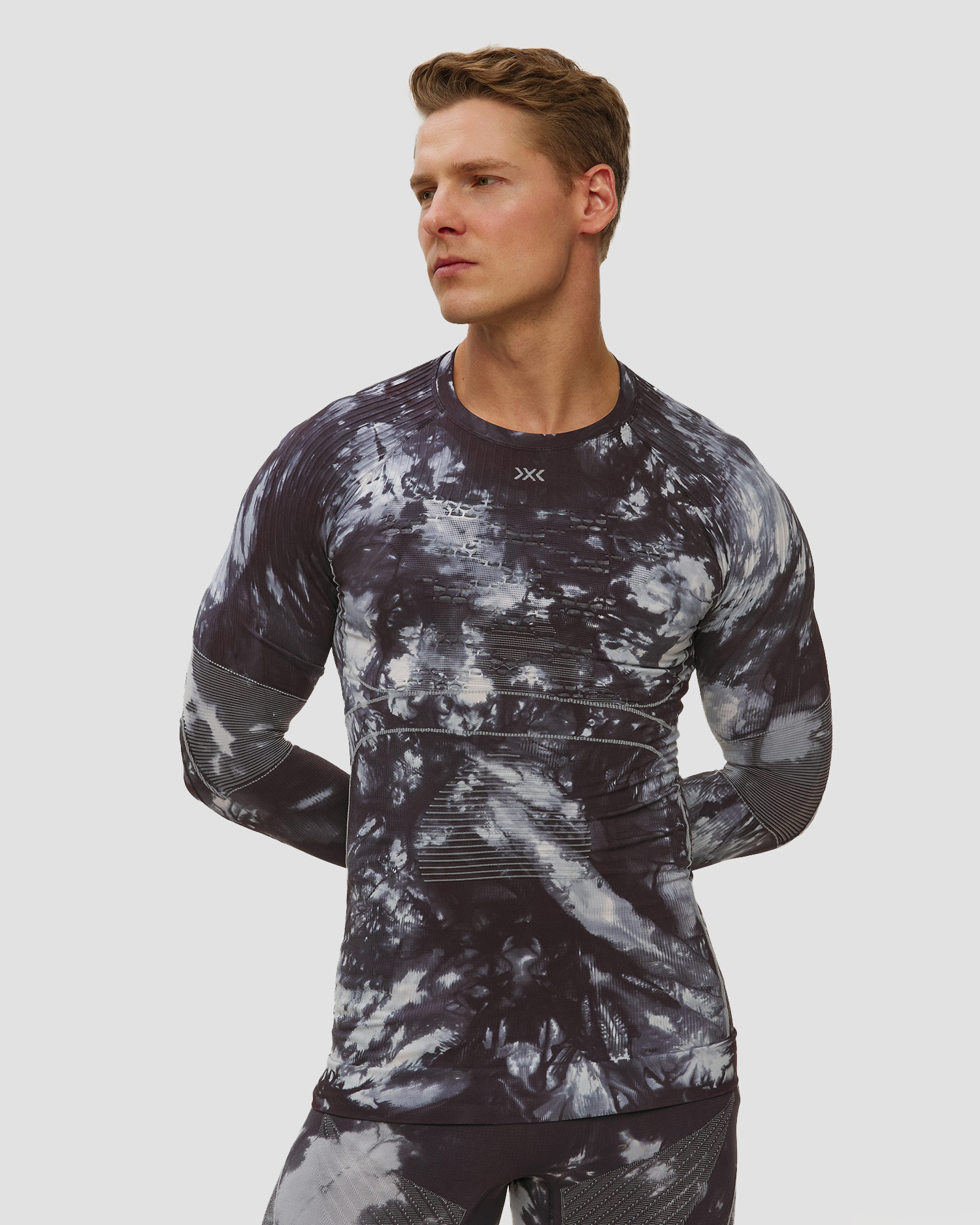 Longsleeve termoaktywny unisex X-Bionic Energy Accumulator Wild Shirt LS, Kolor/Wzór: Print,Szary,Czarny