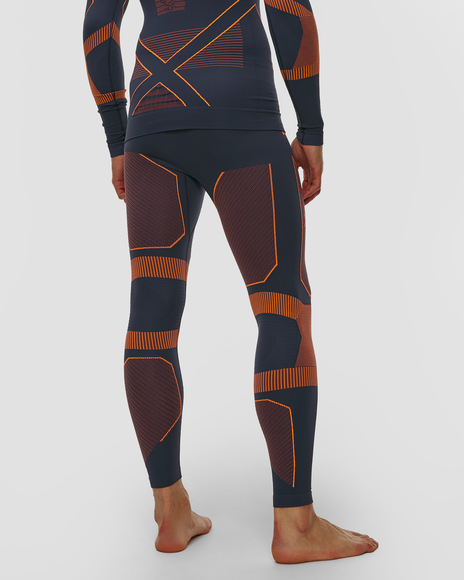 Leginsy termoaktywne męskie X-Bionic Energy Accumulator Light Pants niebiesko-pomarańczowe