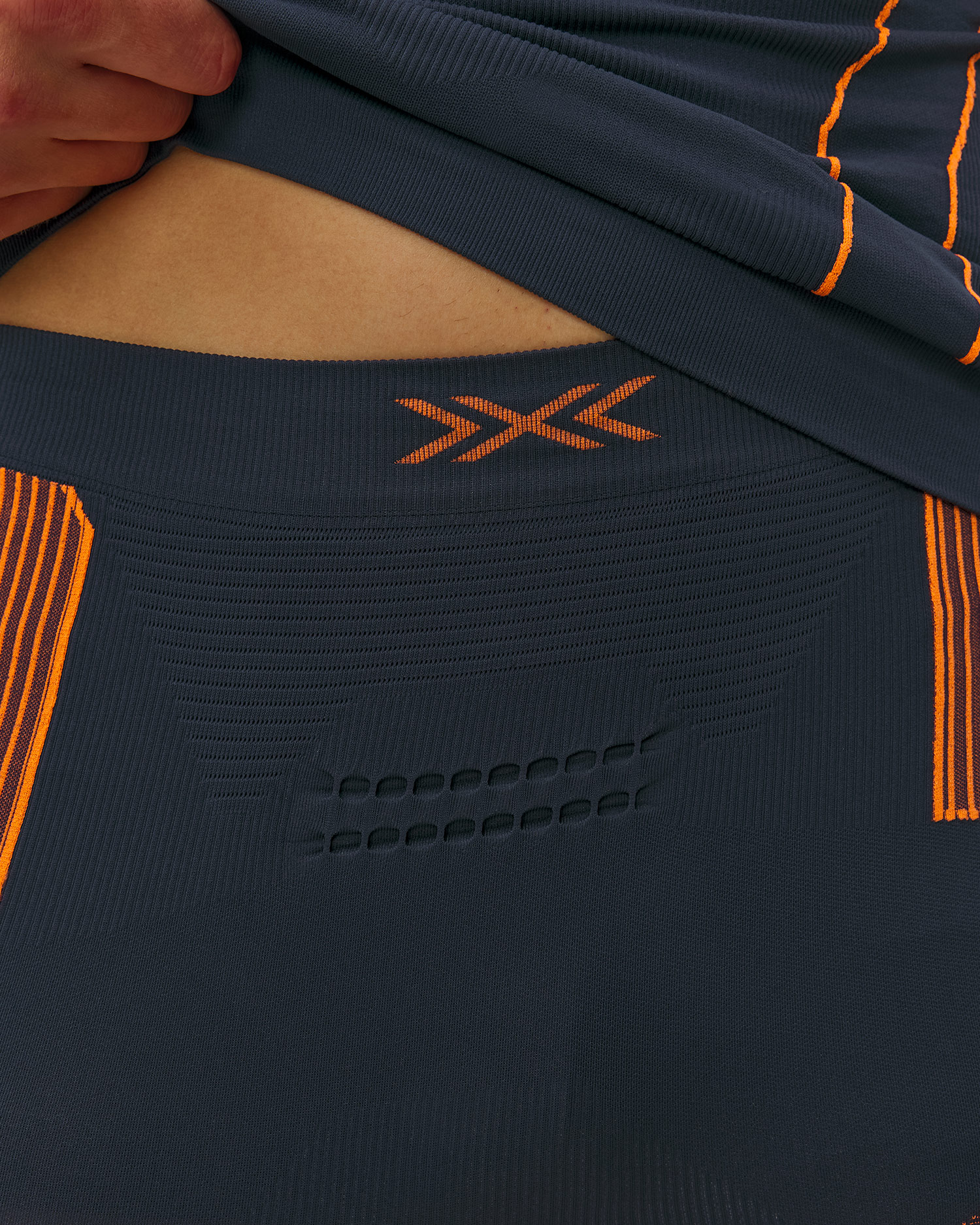 Leginsy termoaktywne męskie X-Bionic Energy Accumulator Light Pants niebiesko-pomarańczowe