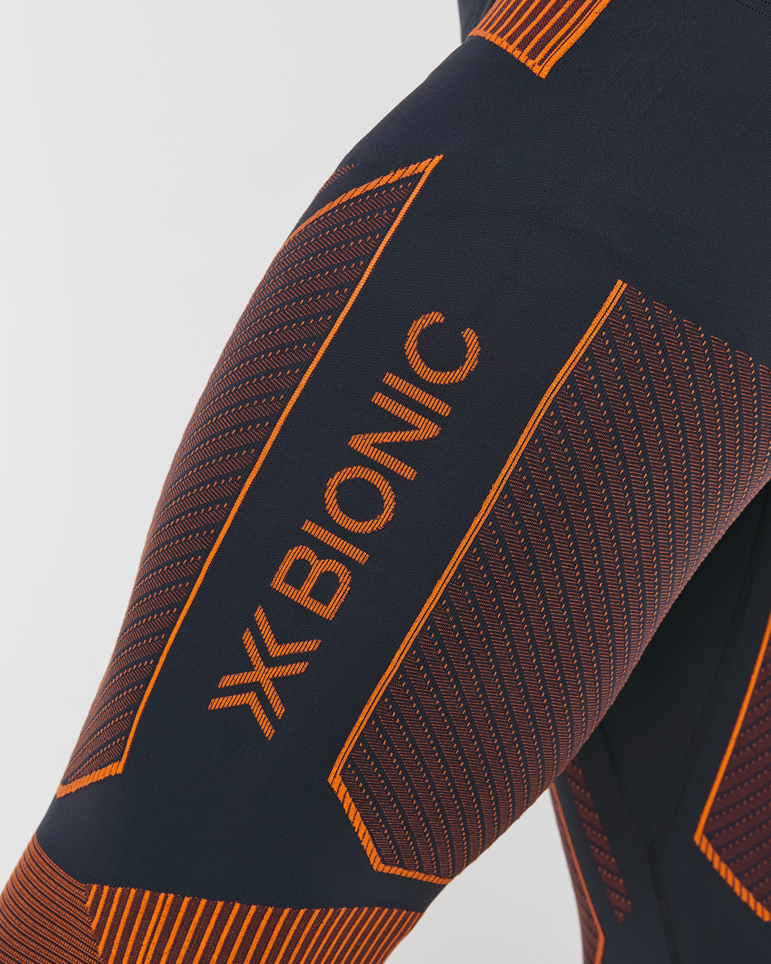 Leginsy termoaktywne męskie X-Bionic Energy Accumulator Light Pants niebiesko-pomarańczowe