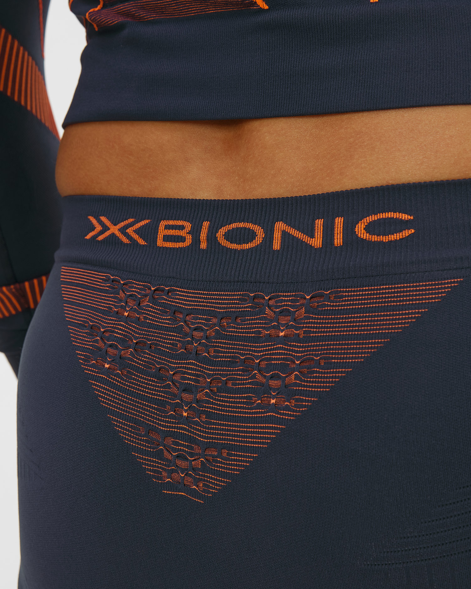 Leginsy termoaktywne męskie X-Bionic Energy Accumulator Light Pants niebiesko-pomarańczowe