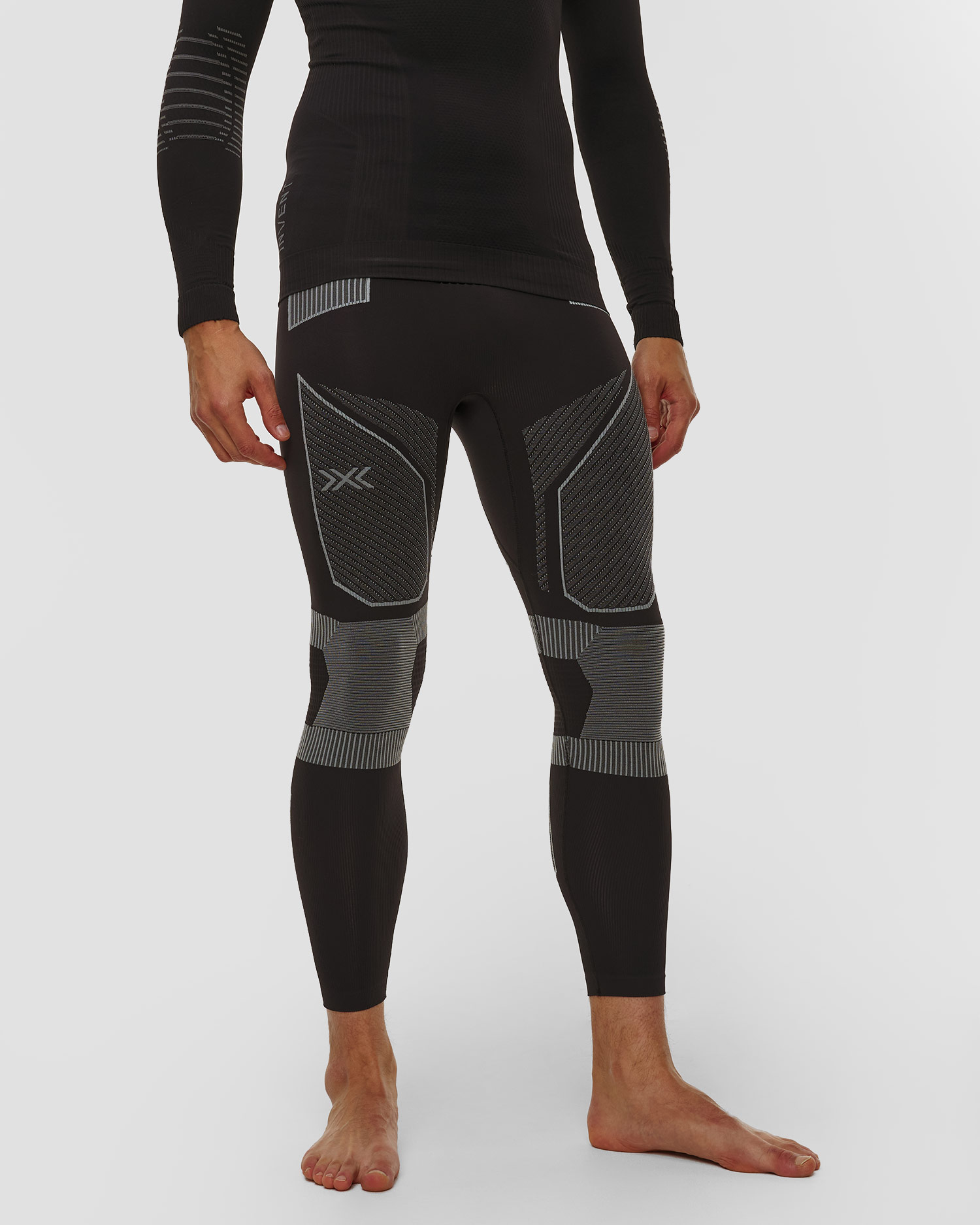 Colanți termoactivi pentru bărbați X-Bionic Energy Accumulator Light Pants negru și gri