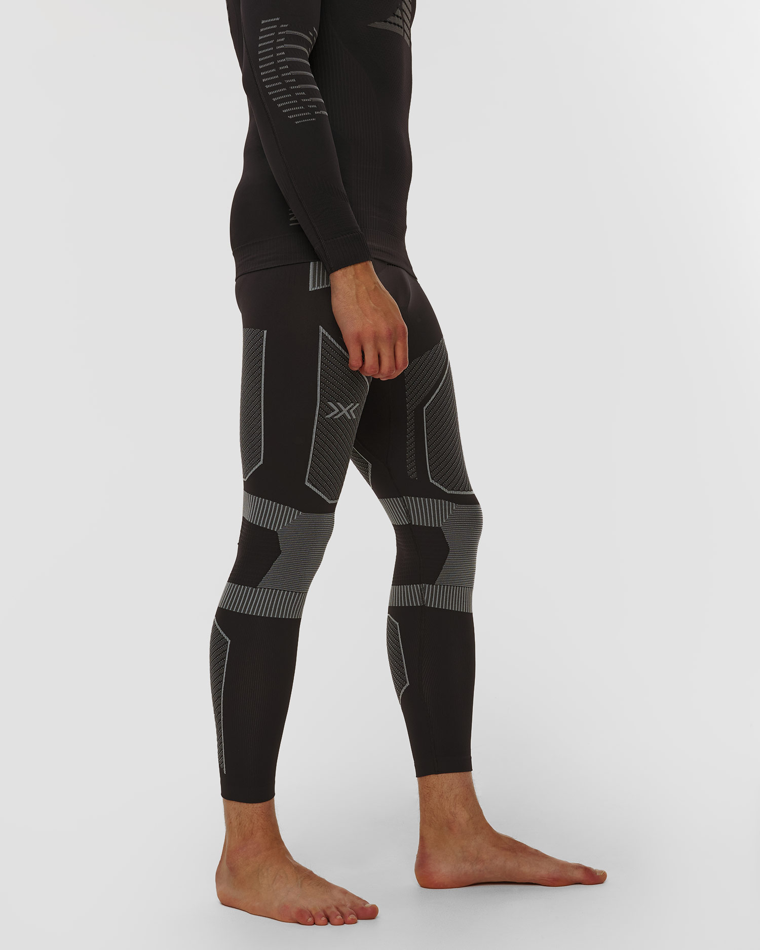 Colanți termoactivi pentru bărbați X-Bionic Energy Accumulator Light Pants negru și gri