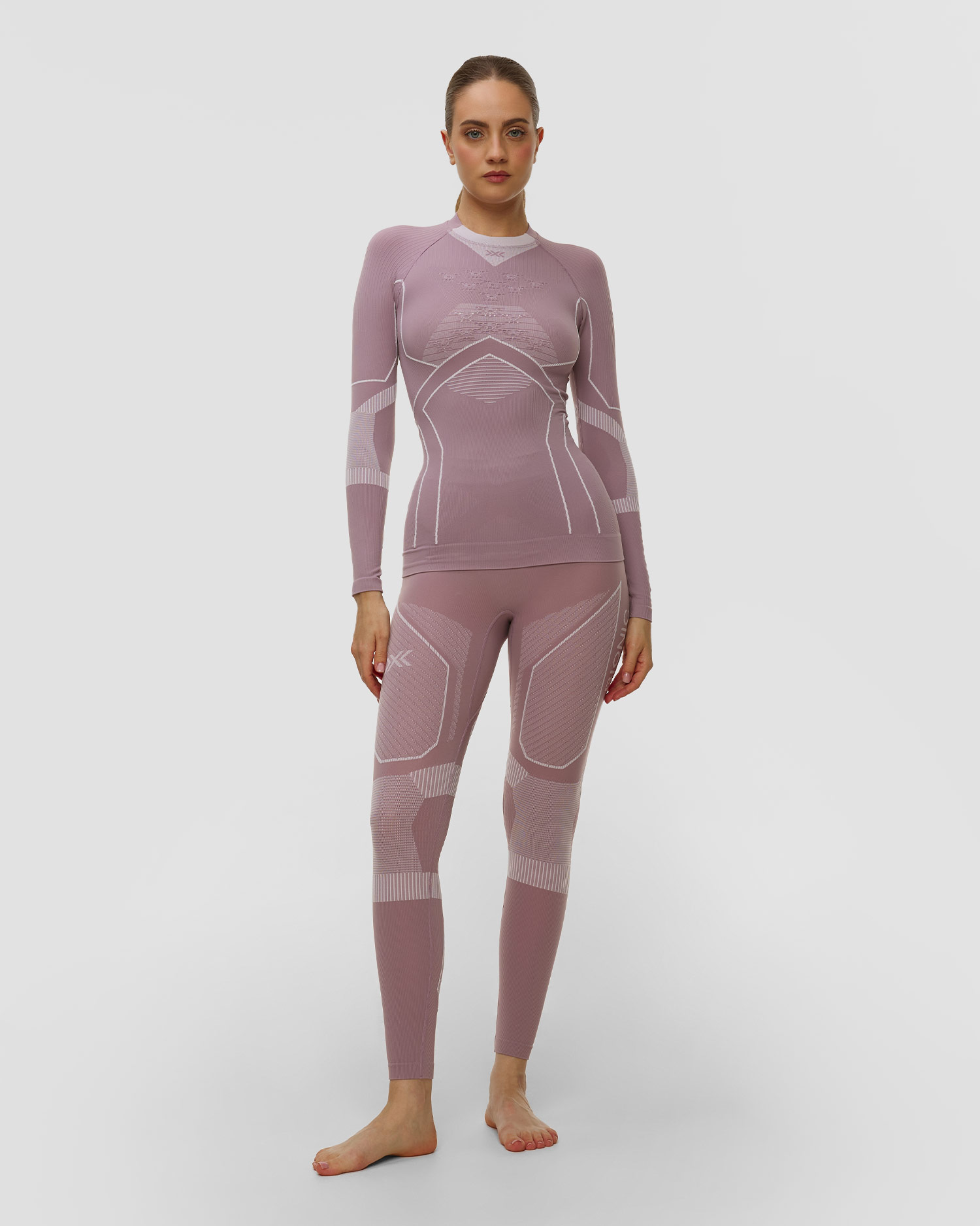 Dámské termo legíny X-Bionic Energy Accumulator Light Pants ve fialové barvě