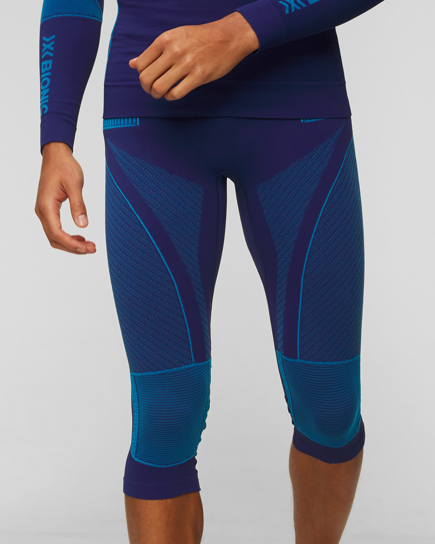 Leggings termoattivi 3/4 blu scuro da uomo X-Bionic Energy Accumulator 4.0