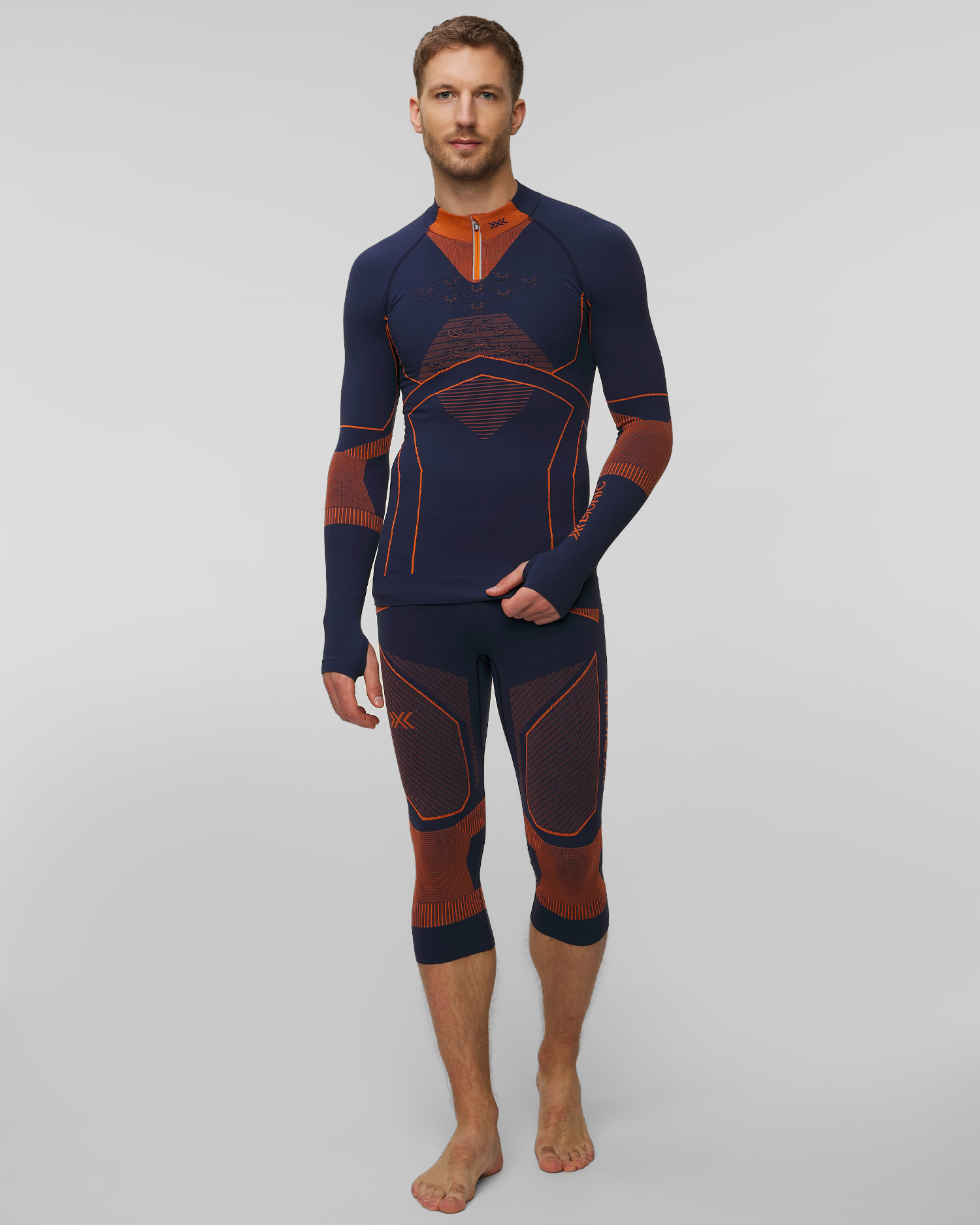 Leggings ¾ thermoactifs pour hommes X-Bionic Energy Accumulator Light Pants 3/4