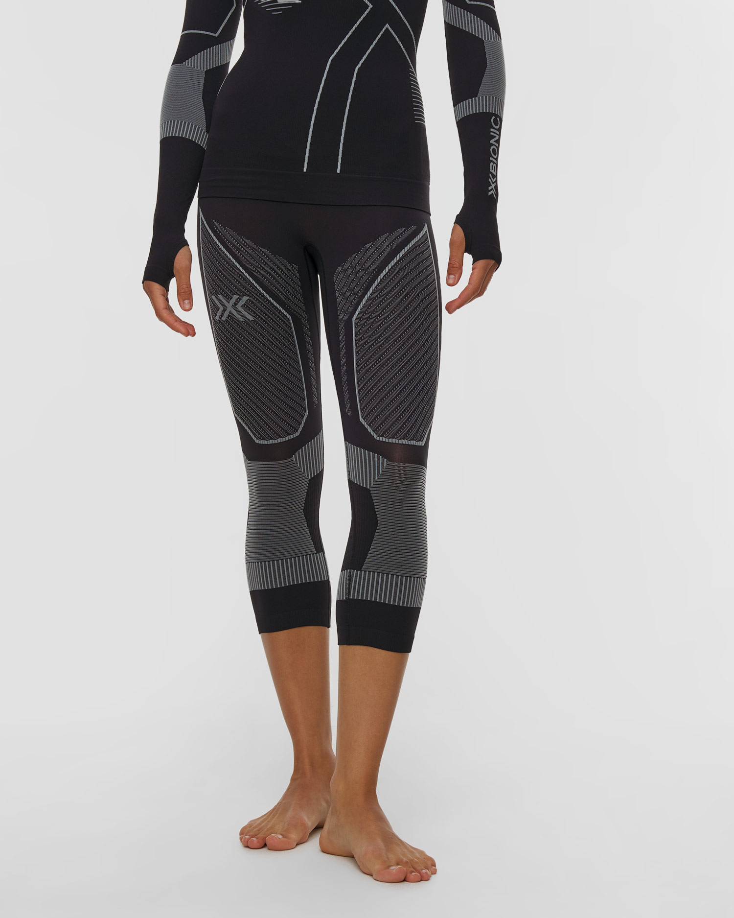 Dámske termo ¾ legíny X-Bionic Energy Accumulator Light Pants 3/4, Farba-Vzor: Czarny