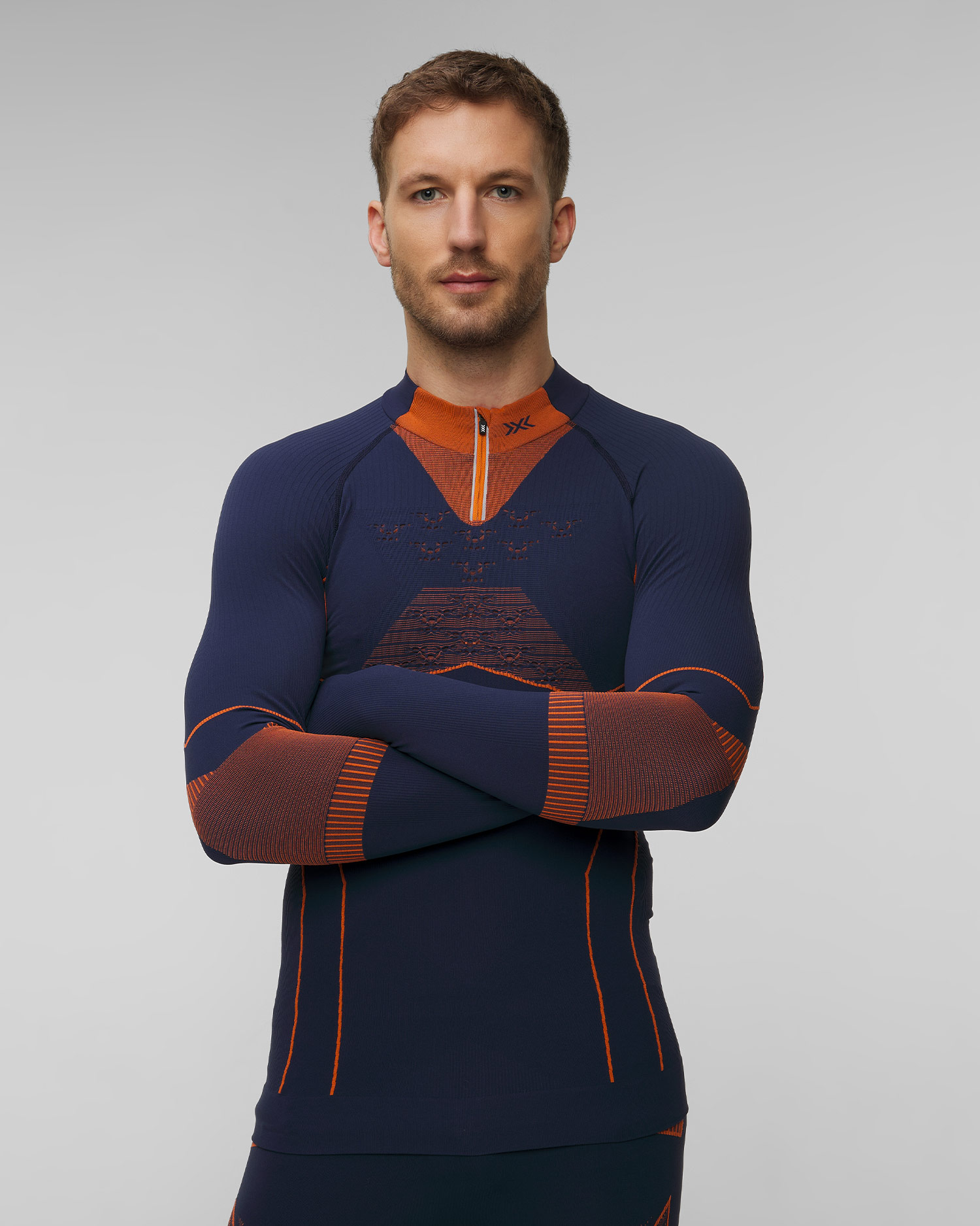 Pánské termotričko na zip X-Bionic Energy Accumulator Light Shirt LS 1/2 Zip