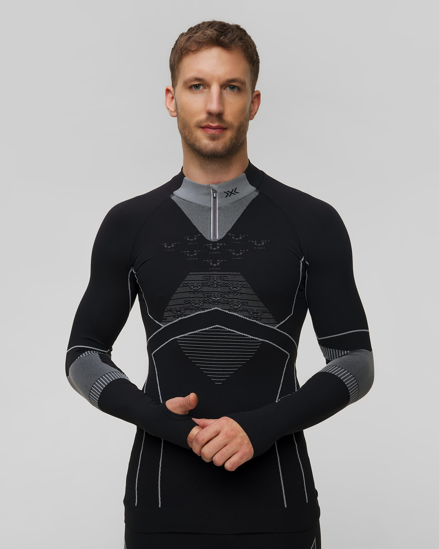 Pánské termotričko na zip X-Bionic Energy Accumulator Light Shirt LS 1/2 Zip