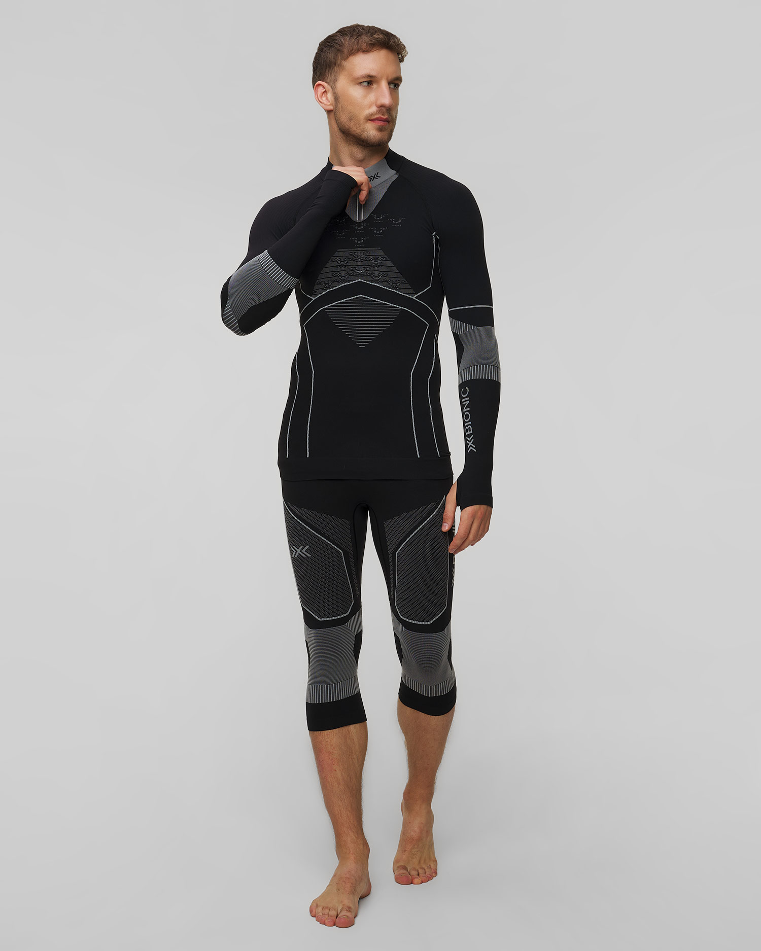 Pánské termotričko na zip X-Bionic Energy Accumulator Light Shirt LS 1/2 Zip