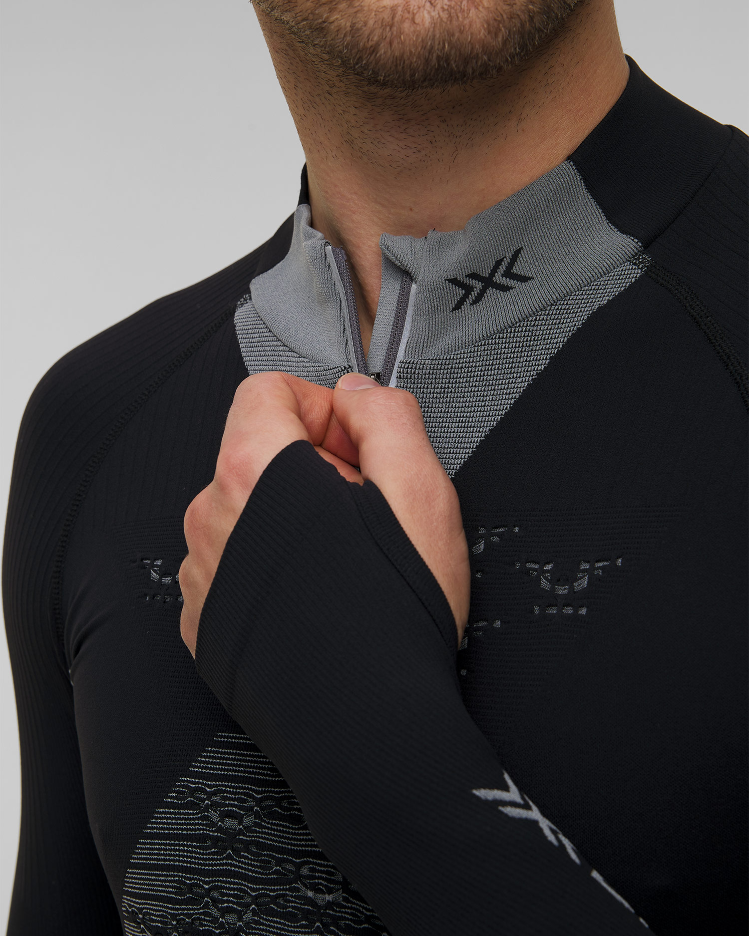 Pánské termotričko na zip X-Bionic Energy Accumulator Light Shirt LS 1/2 Zip