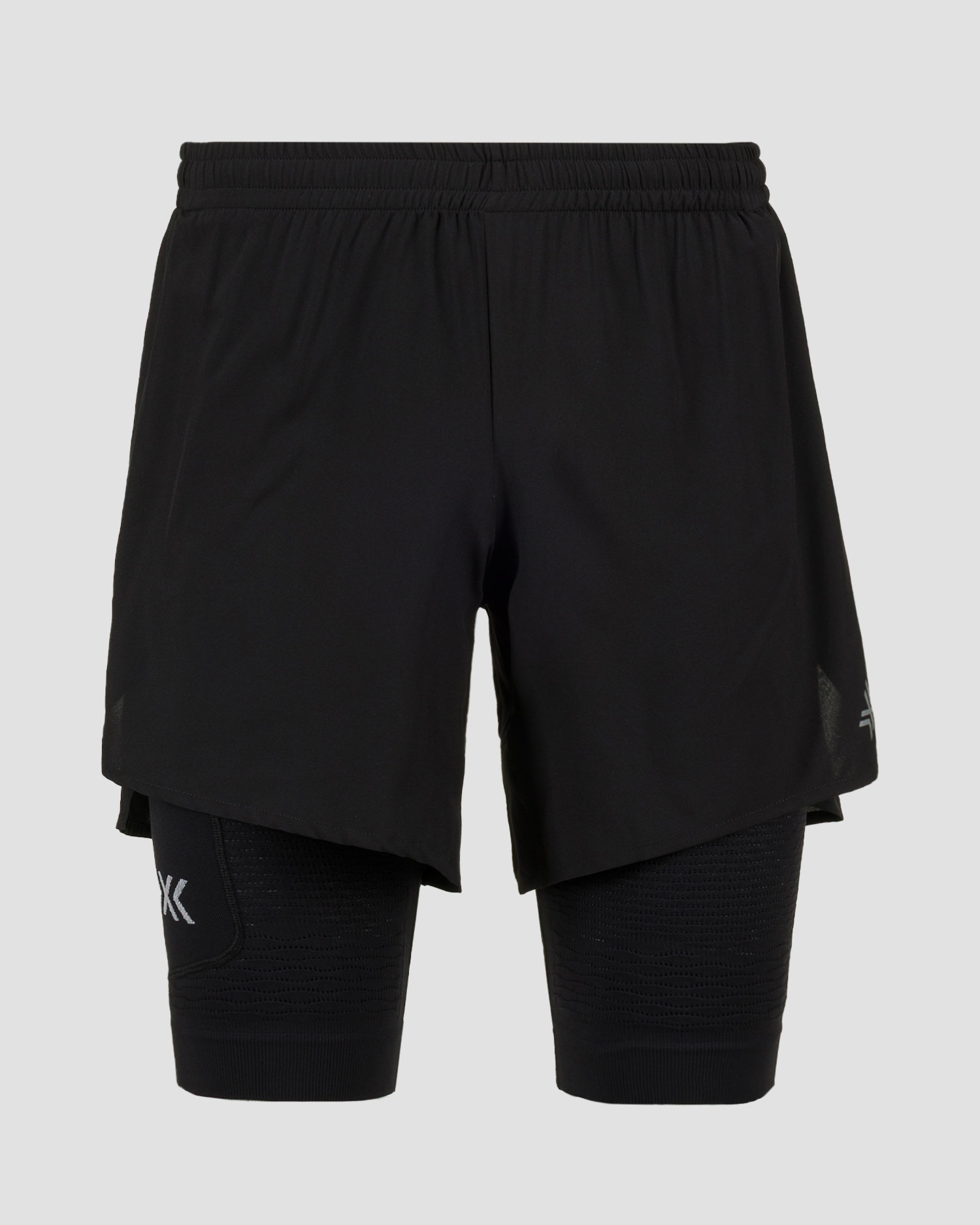 Pantaloncini da corsa da uomo X-Bionic Effektor 2in1 neri