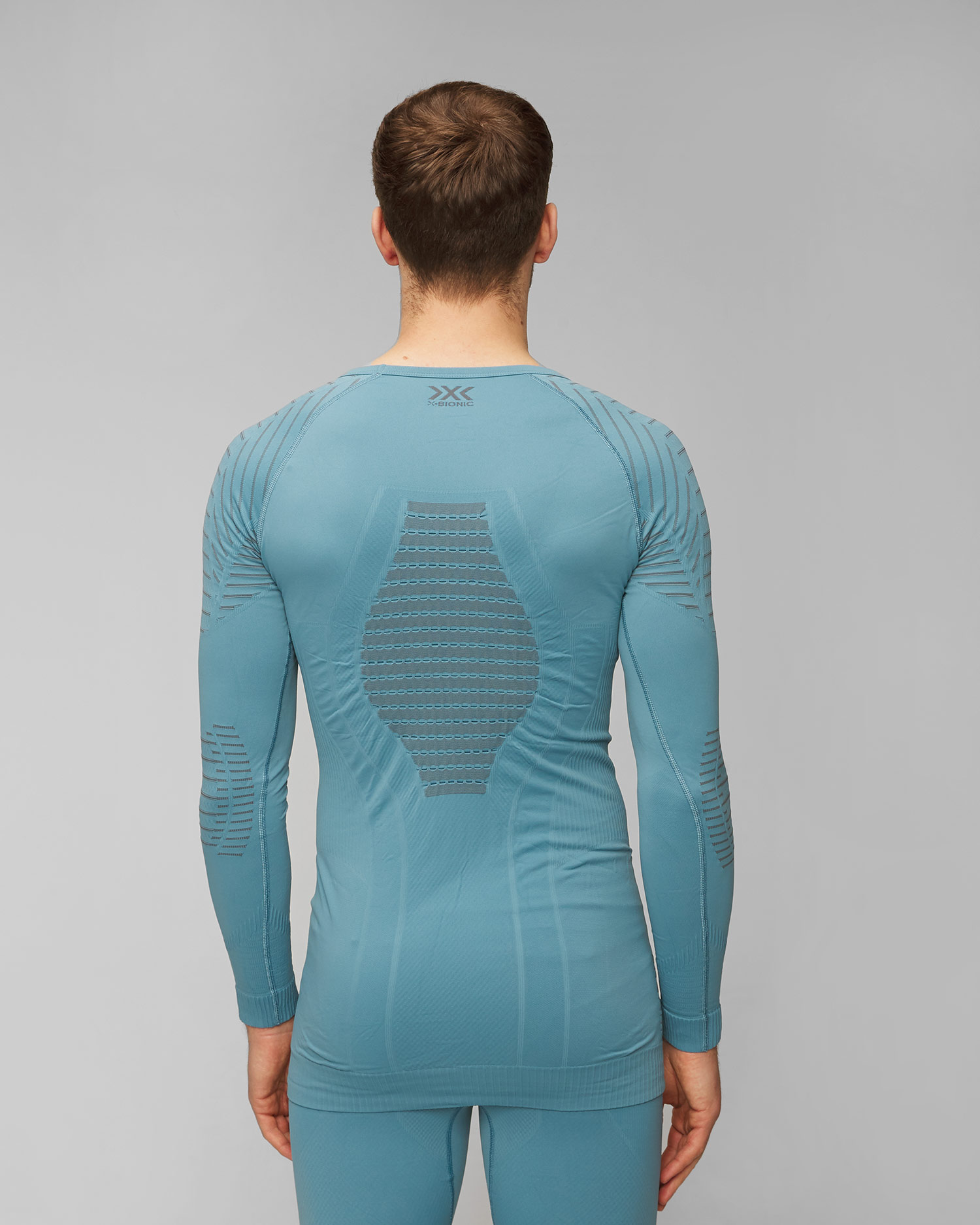 Niebieski longsleeve termoaktywny męski X-Bionic Invent 4.0 LG SL