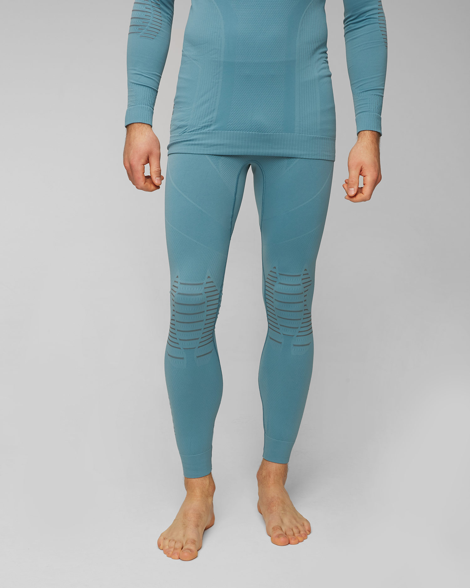 Niebieskie leginsy termoaktywne męskie X-Bionic Invent 4.0