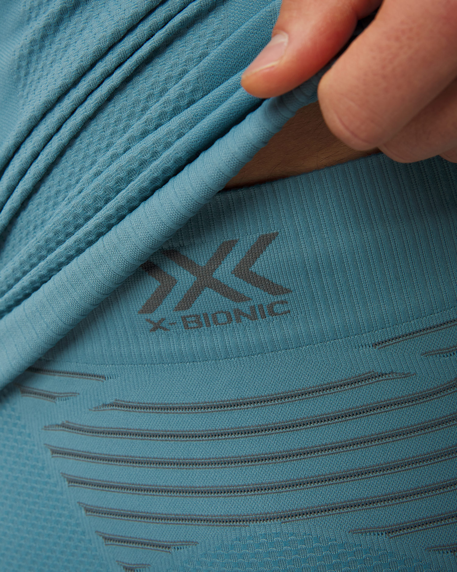 Niebieskie leginsy termoaktywne męskie X-Bionic Invent 4.0