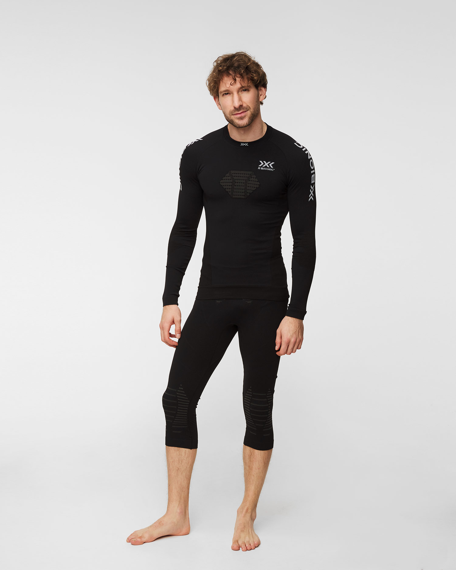 Colanți termoactivi 3/4 pentru femei X-Bionic Invent 4.0 negri