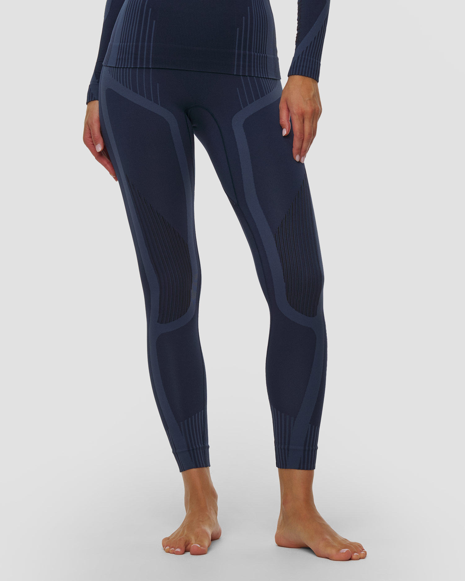 Dámske termo legíny X-Bionic Invent Pants modré, Farba-Vzor: Granatowy