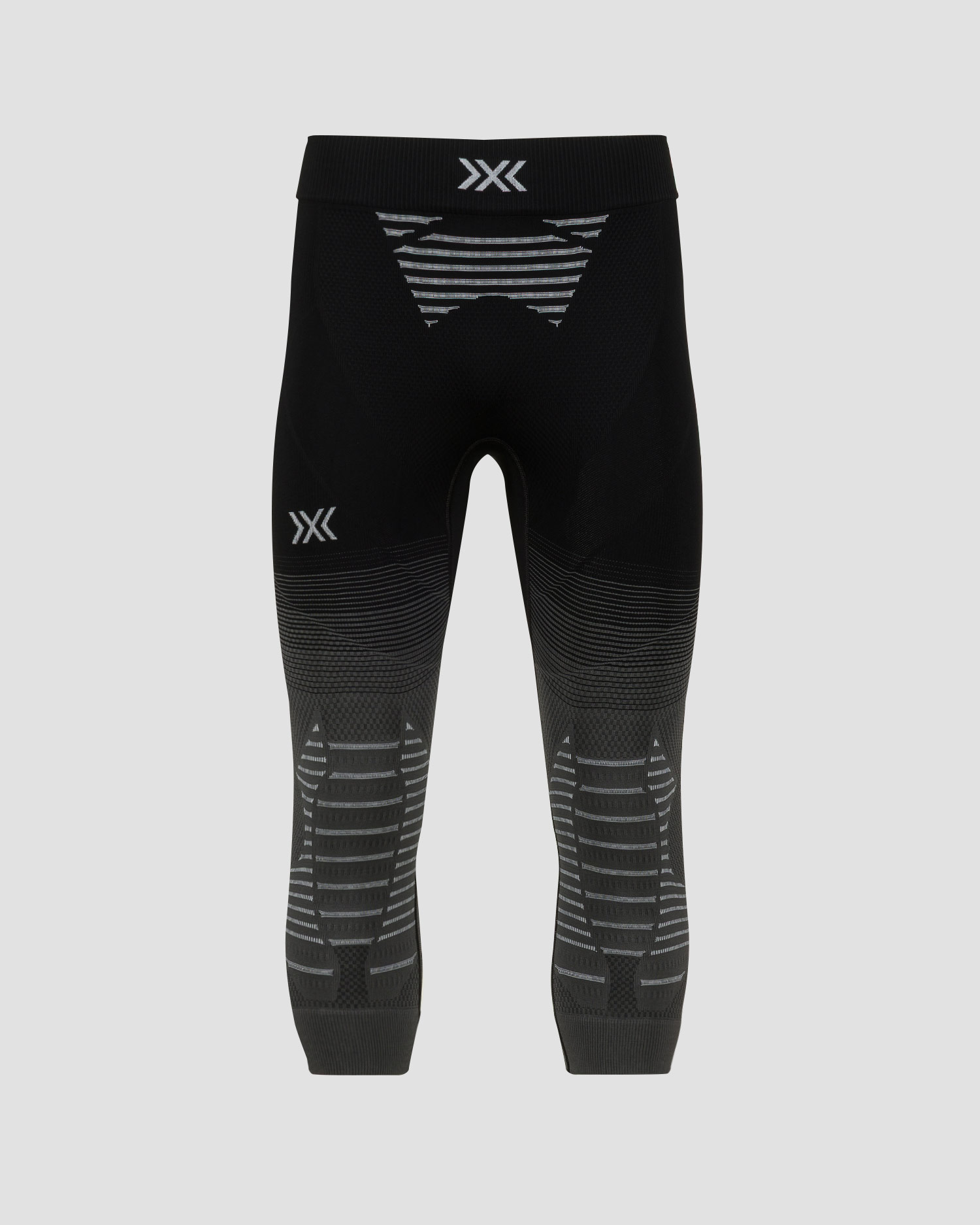 Men's 3/4 thermo-active leggings X-Bionic Invent Graphics black-grey