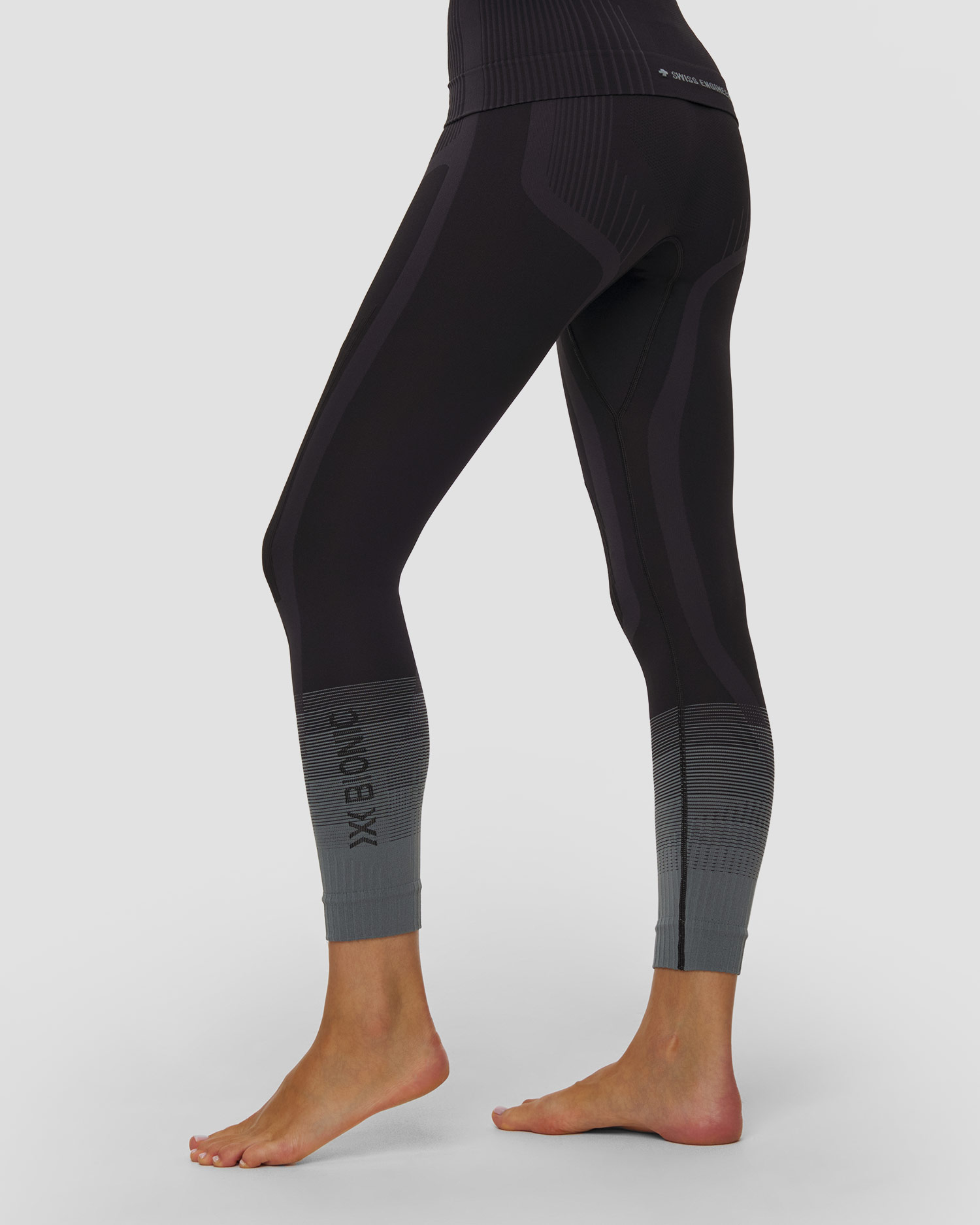 Dámske termolegíny X-Bionic Invent Graphics Pants čierno-sivé