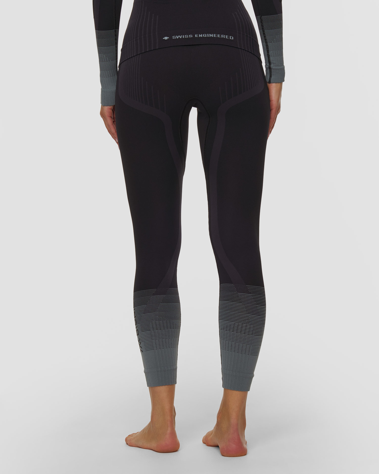 Dámske termolegíny X-Bionic Invent Graphics Pants čierno-sivé