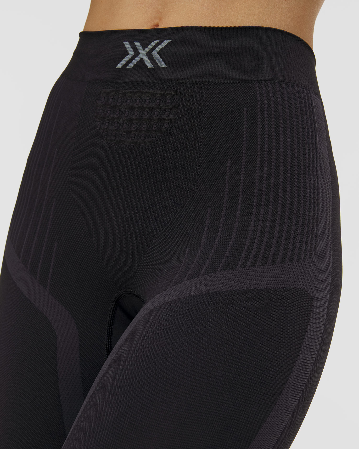 Dámske termolegíny X-Bionic Invent Graphics Pants čierno-sivé