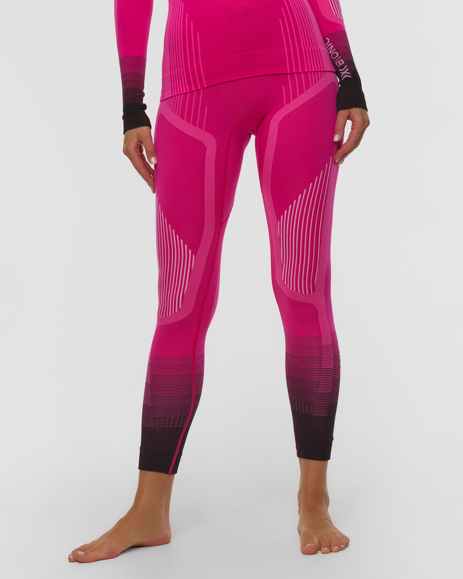 Dámske termo legíny X-Bionic Invent Graphics Pants ružovvé, Farba-Vzor: Różowy