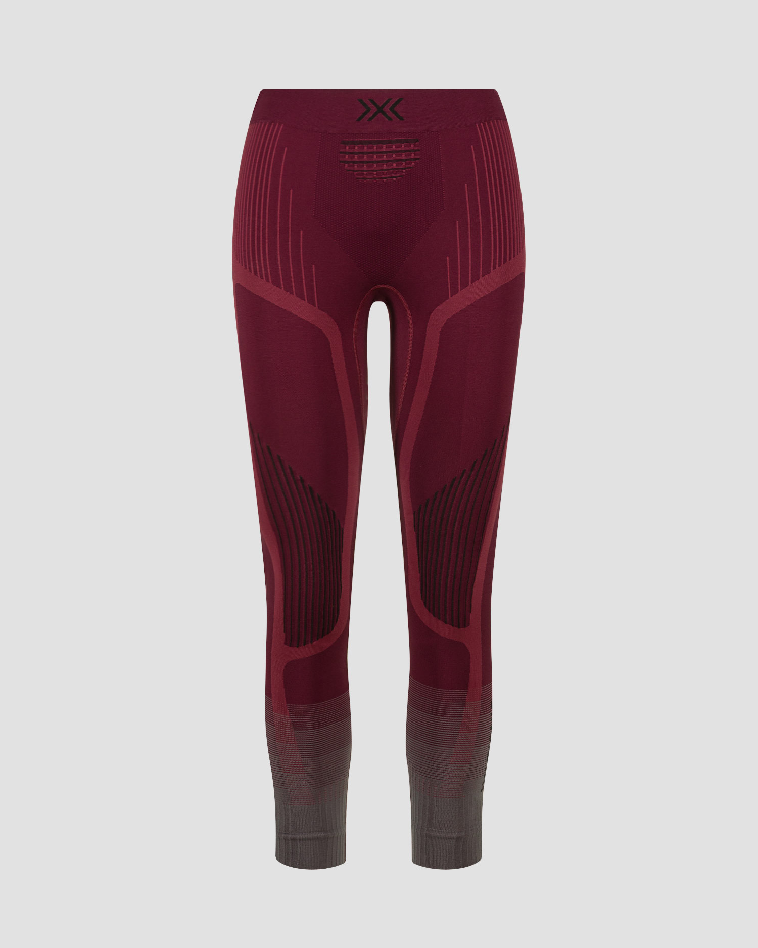 Dámske termo legíny X-Bionic Invent Graphics Pants bordové