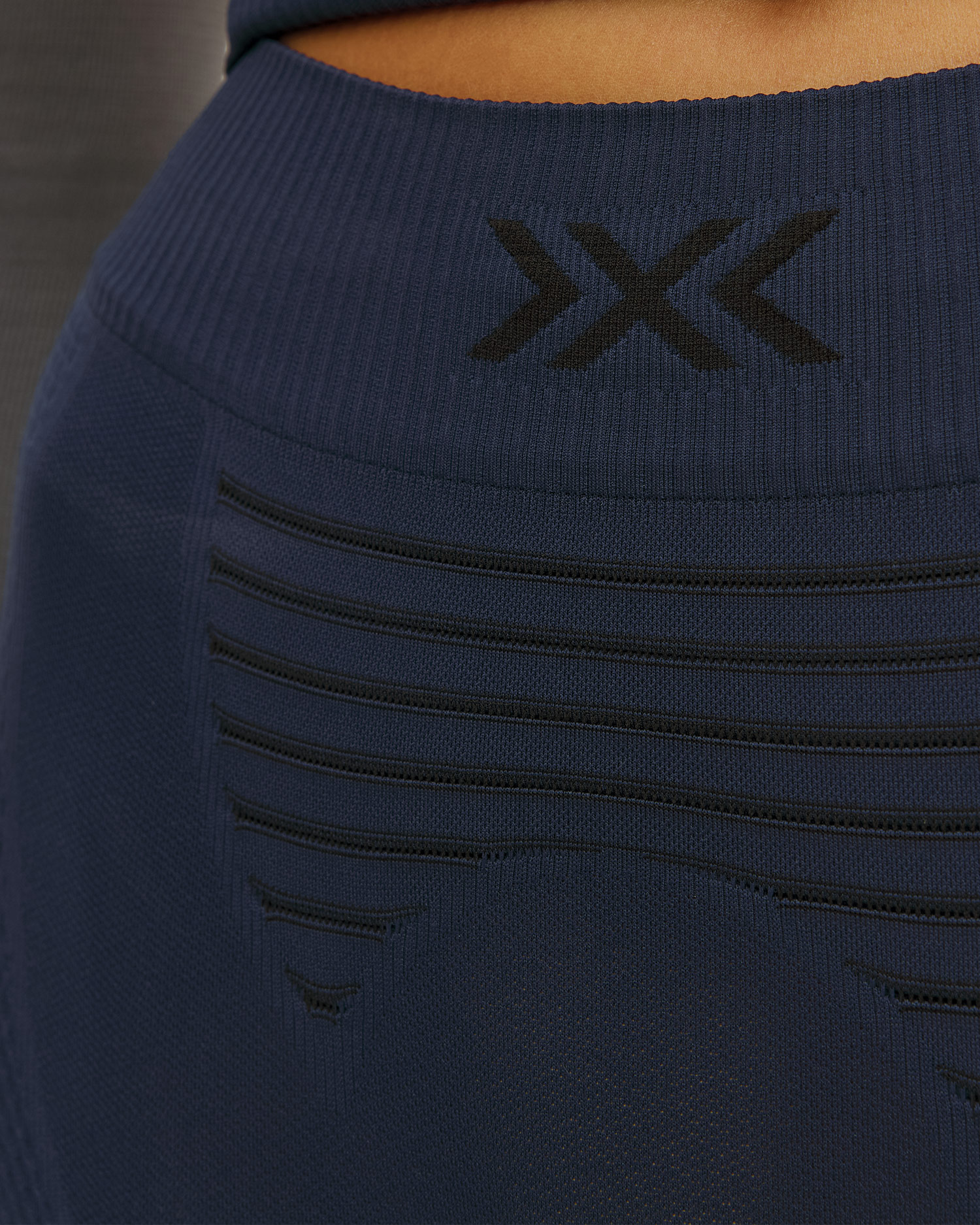 Leginsy termoaktywne damskie X-Bionic Invent Graphics niebiesko-szare