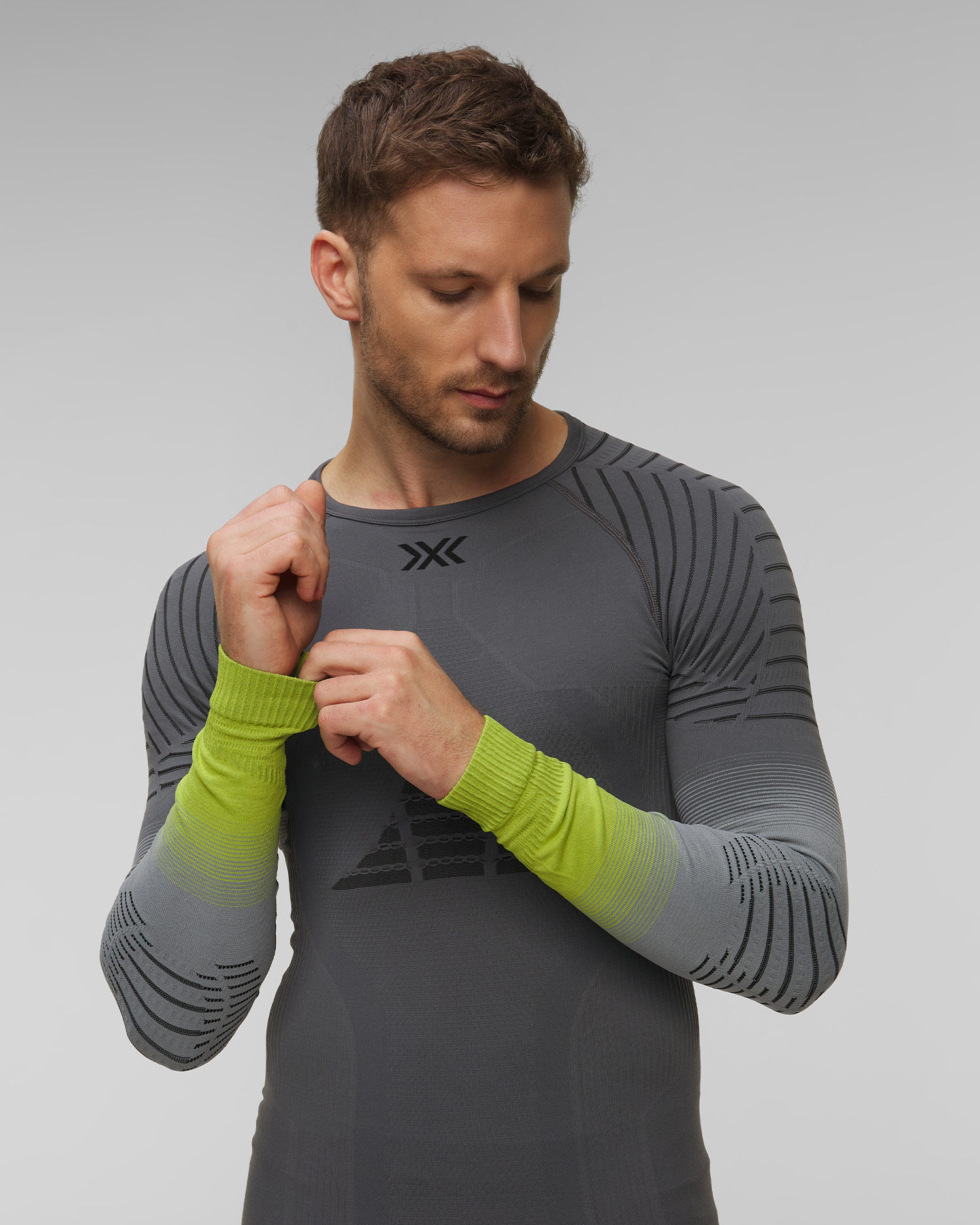 X-Bionic Invent FX Thermoaktives Langarmshirt für Herren, Farbe/Muster: Szary