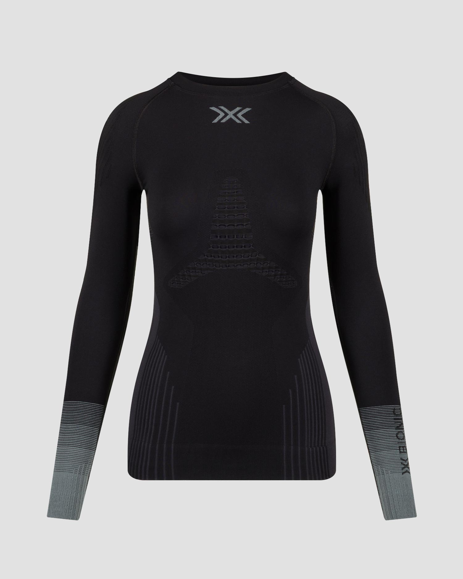 Dámske termo tričko s dlhým rukávom X-Bionic Invent Graphics Shirt LS čierno-sivé