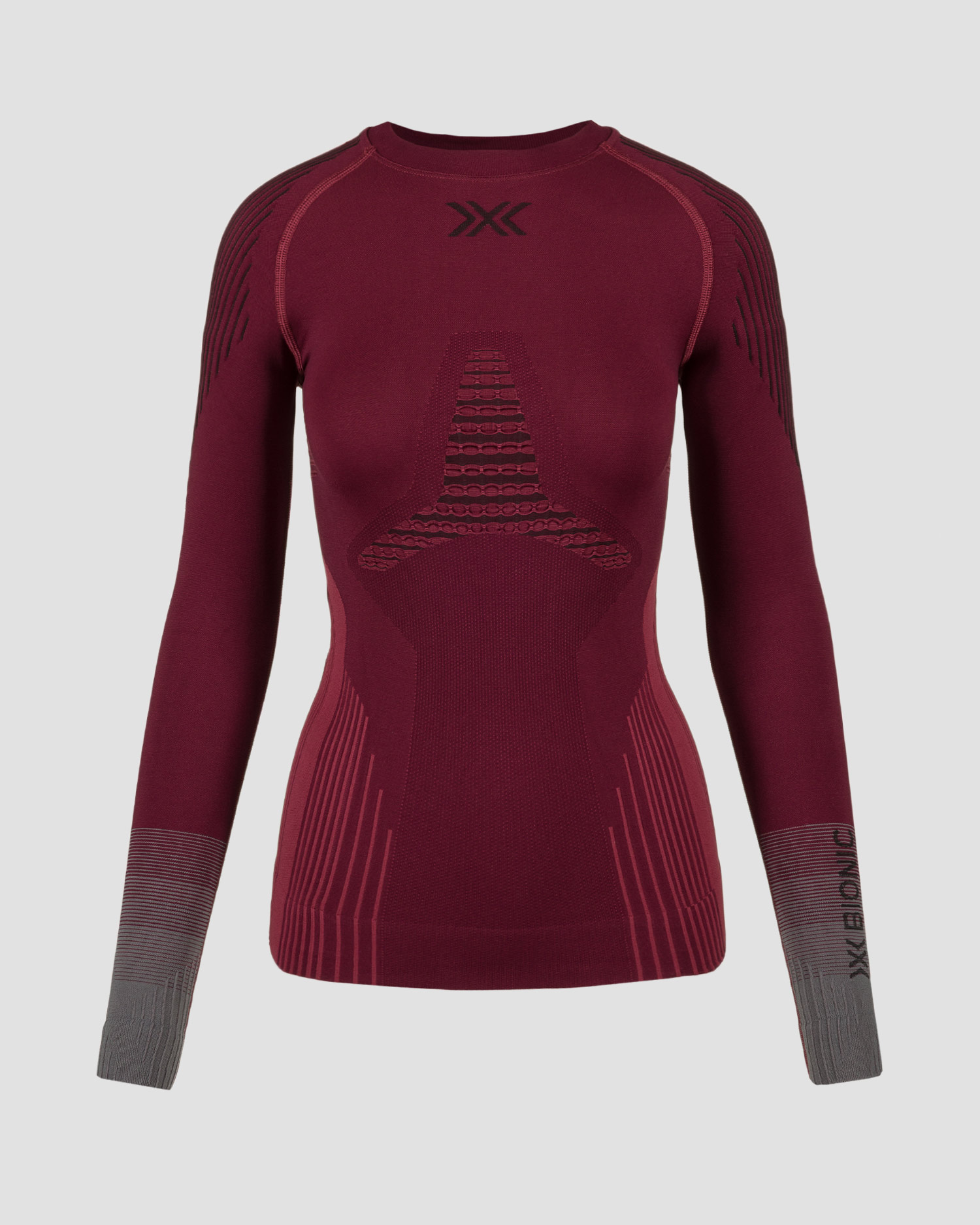 Dámske termo tričko s dlhým rukávom X-Bionic Invent Graphics Shirt LS bordové
