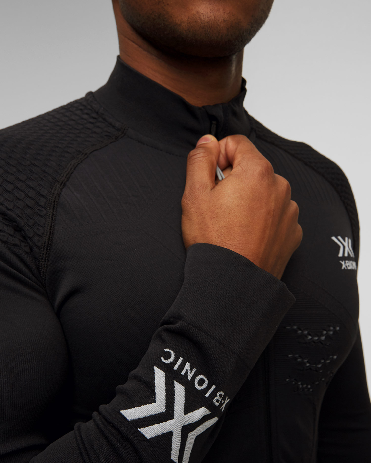 Czarna bluza transmisyjna męska X-Bionic Energizer 4.0