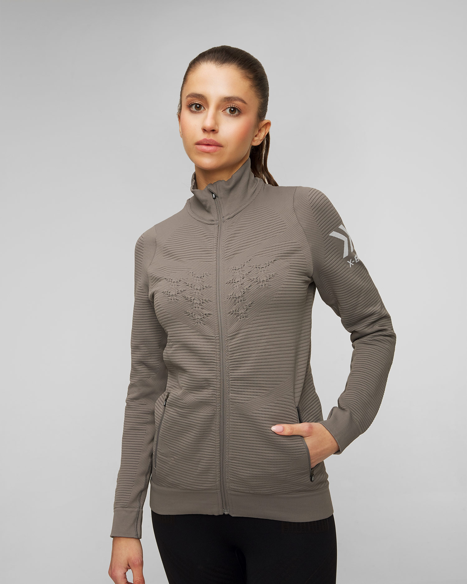 Felpa a trasmissione grigia da donna X-Bionic Instructor 4.0