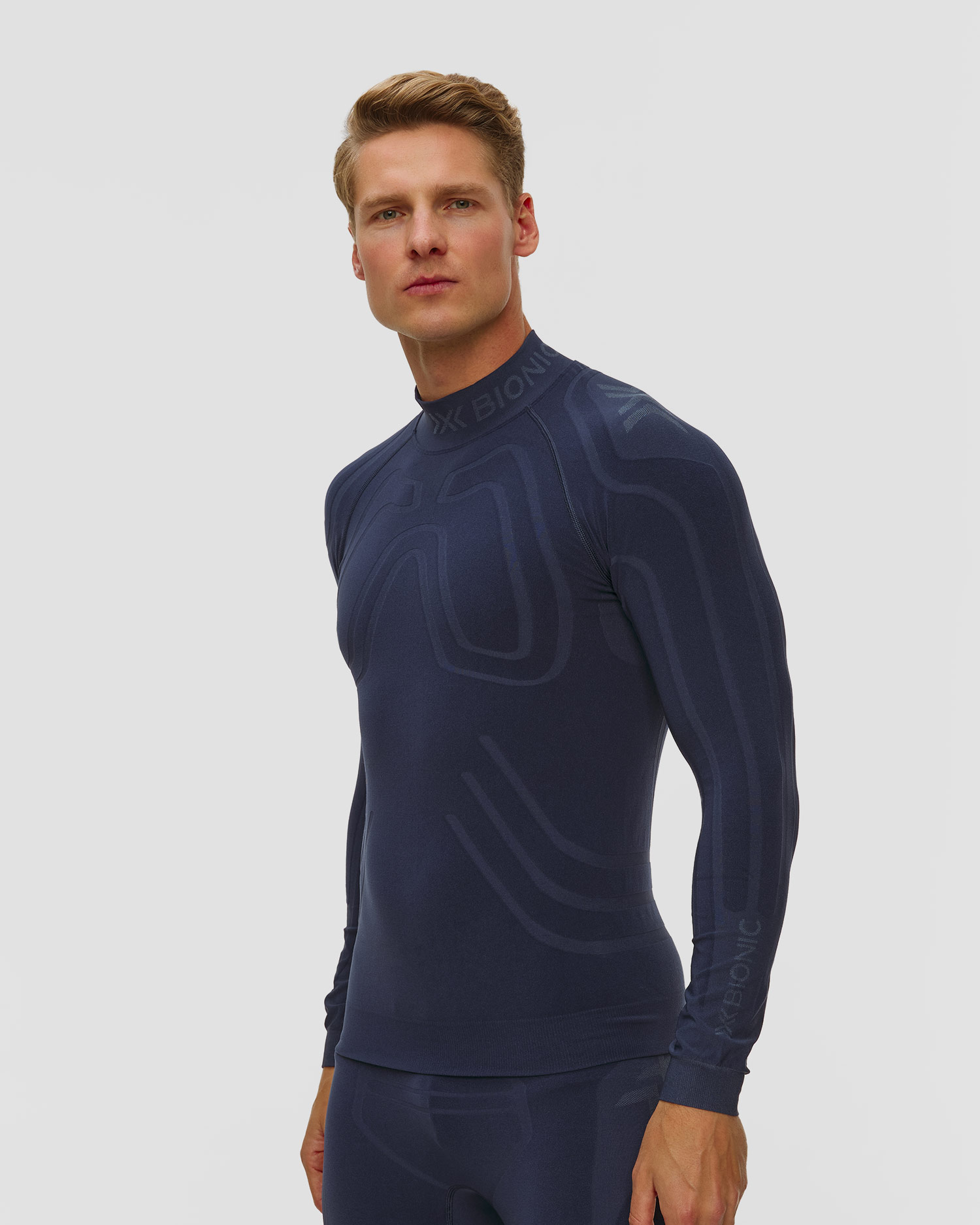 Tricou termoactiv cu mânecă lungă pentru bărbați X-Bionic Heatloop Shirt LS bleumarin