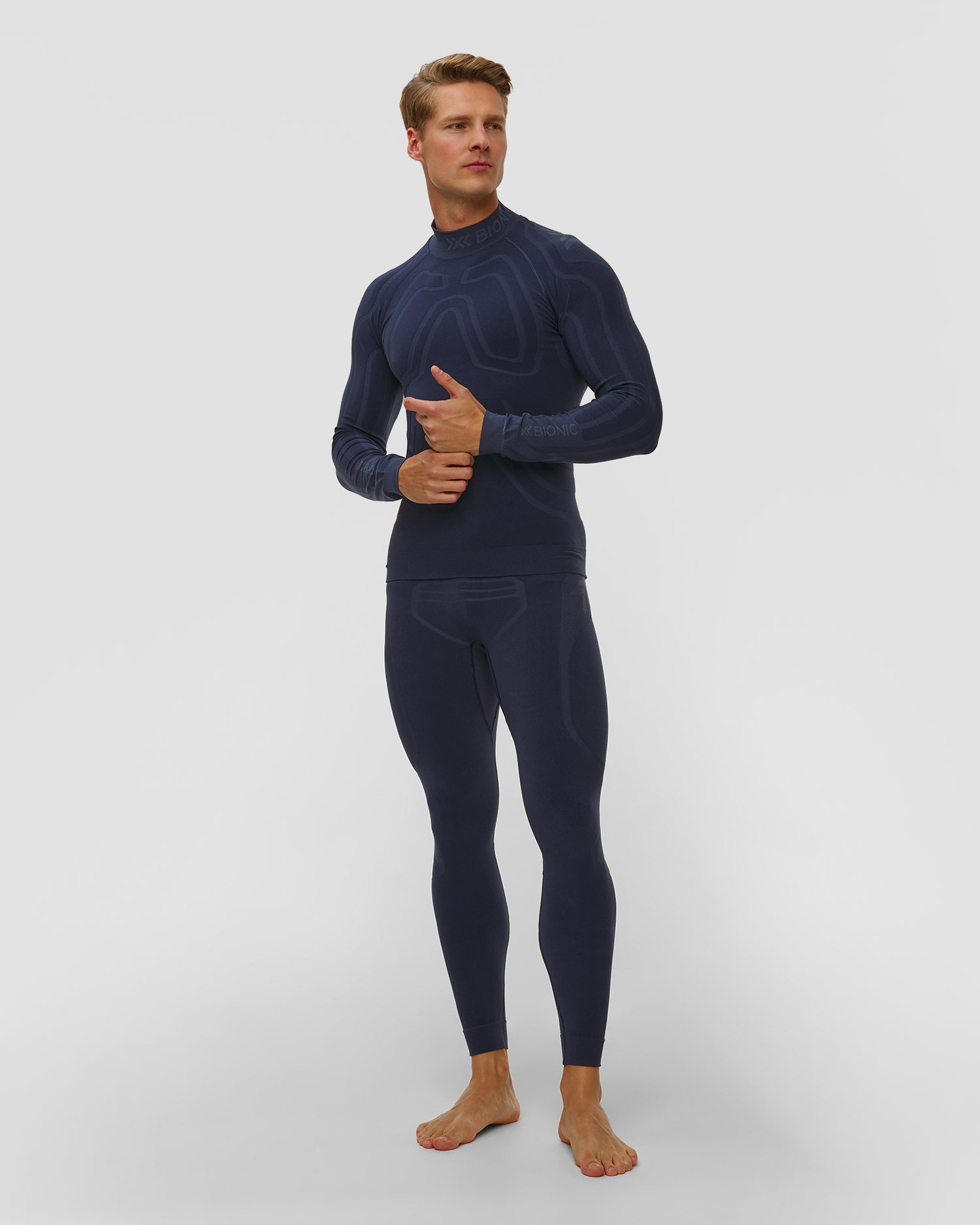 Tricou termoactiv cu mânecă lungă pentru bărbați X-Bionic Heatloop Shirt LS bleumarin